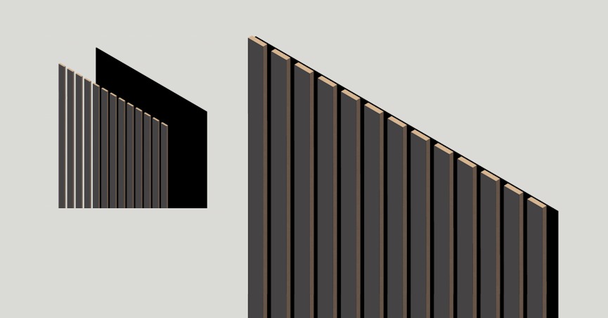 Akustik Esnek Keçe Panel 60x275 cm - Antrasit