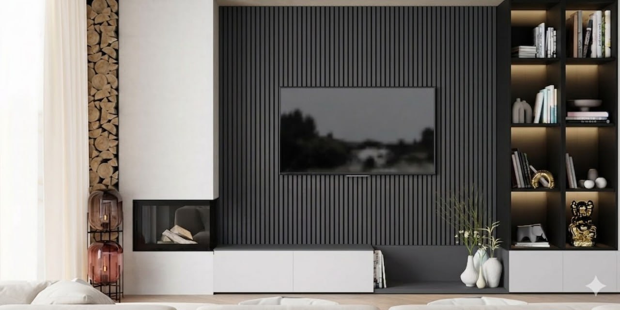 Akustik Esnek Keçe Panel 60x275 cm - Antrasit