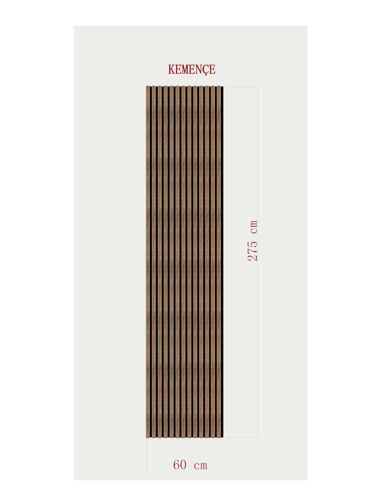 AKUSTİK ESNEK KEÇE PANEL 60x275 CM – KEMENÇE