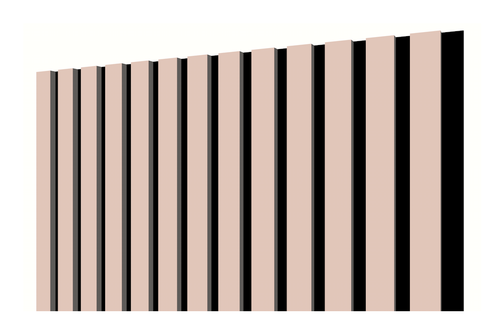 AKUSTİK ESNEK KEÇE PANEL 60x275 CM - İNCİ PEMBE