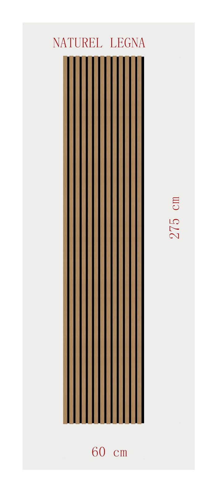 AKUSTİK ESNEK KEÇE PANEL 60x275 CM – NATUREL LEGNA