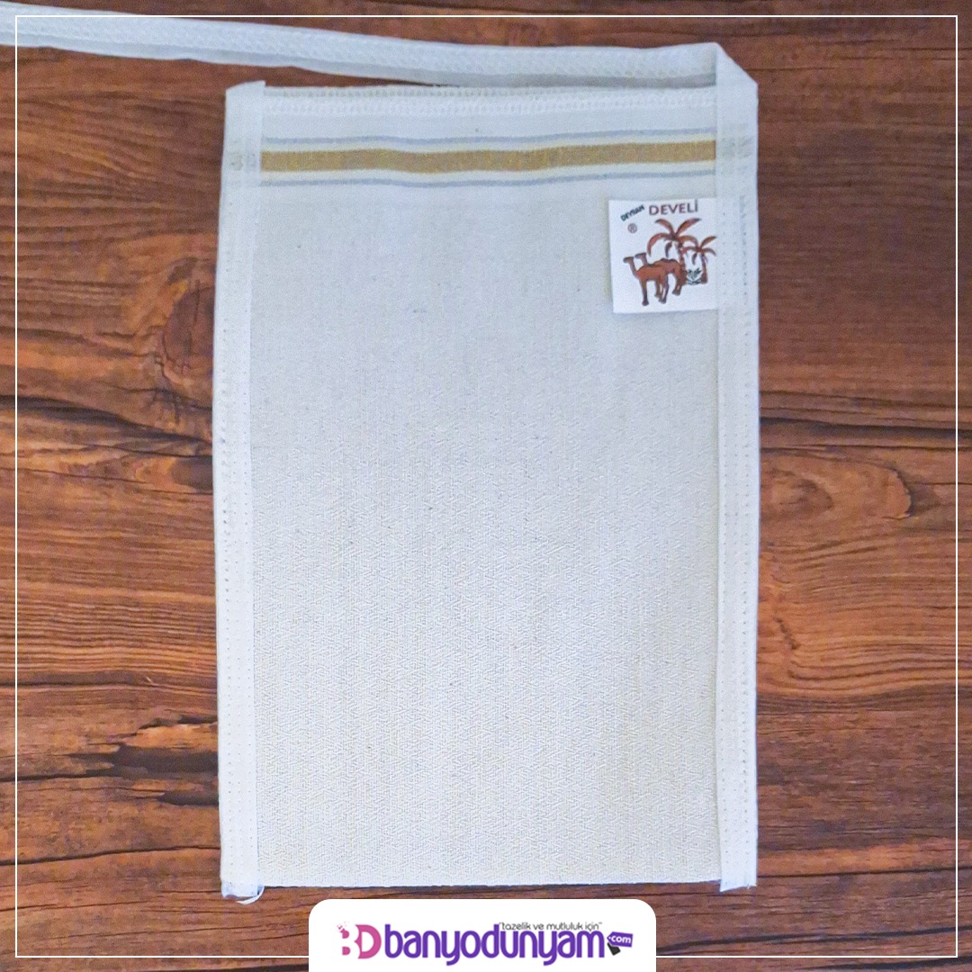 Develi Kalın Banyo & Hamam Kesesi Sarı Simli