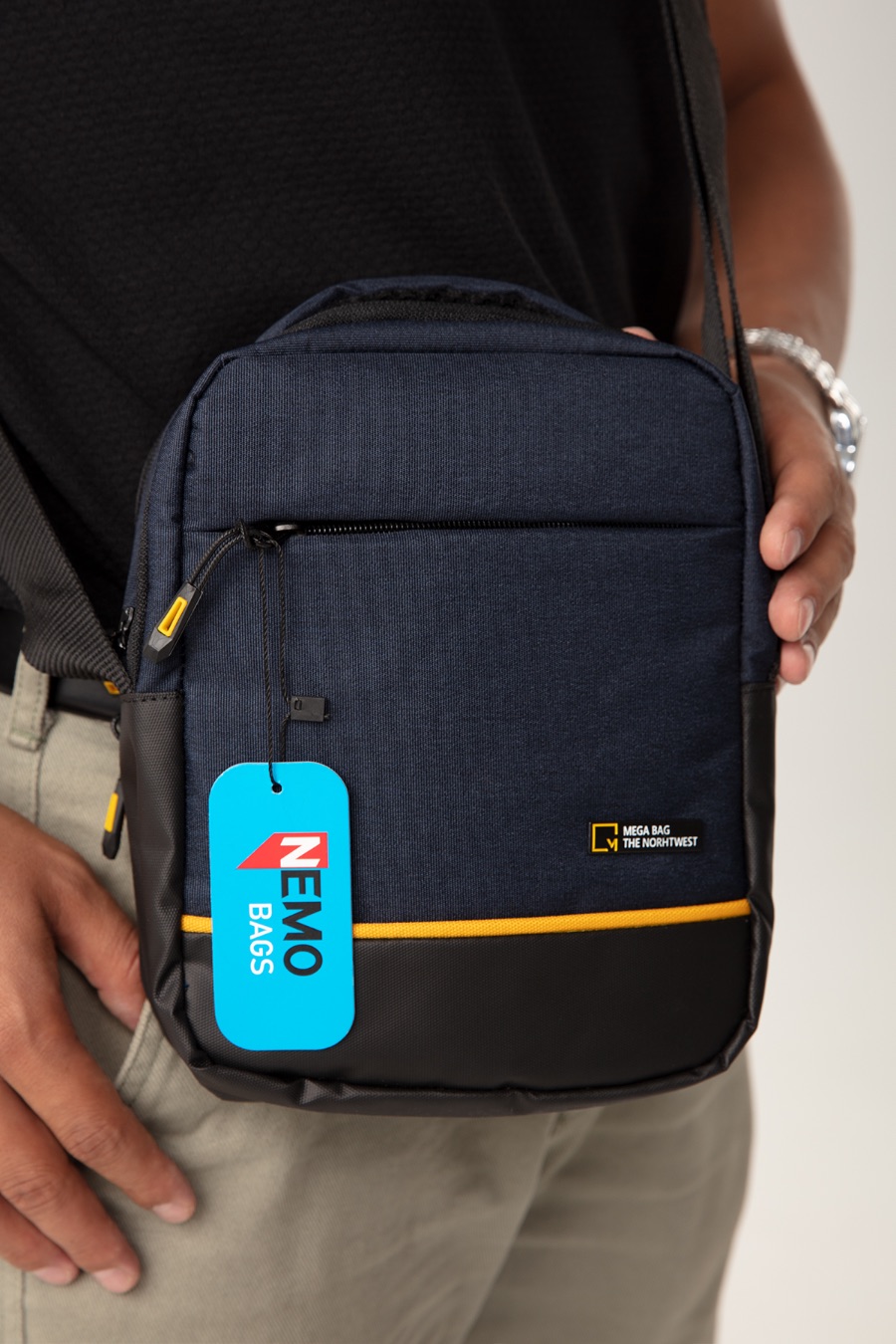 NEMO BAGS Unisex LACİVERT Çapraz Sırt Ve Göğüs Çantası NemoBags Bodybag Çanta 21x17x6cm