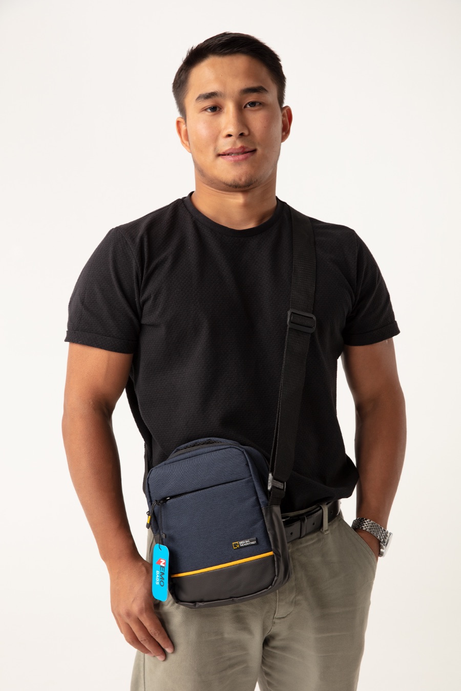 NEMO BAGS Unisex LACİVERT Çapraz Sırt Ve Göğüs Çantası NemoBags Bodybag Çanta 21x17x6cm