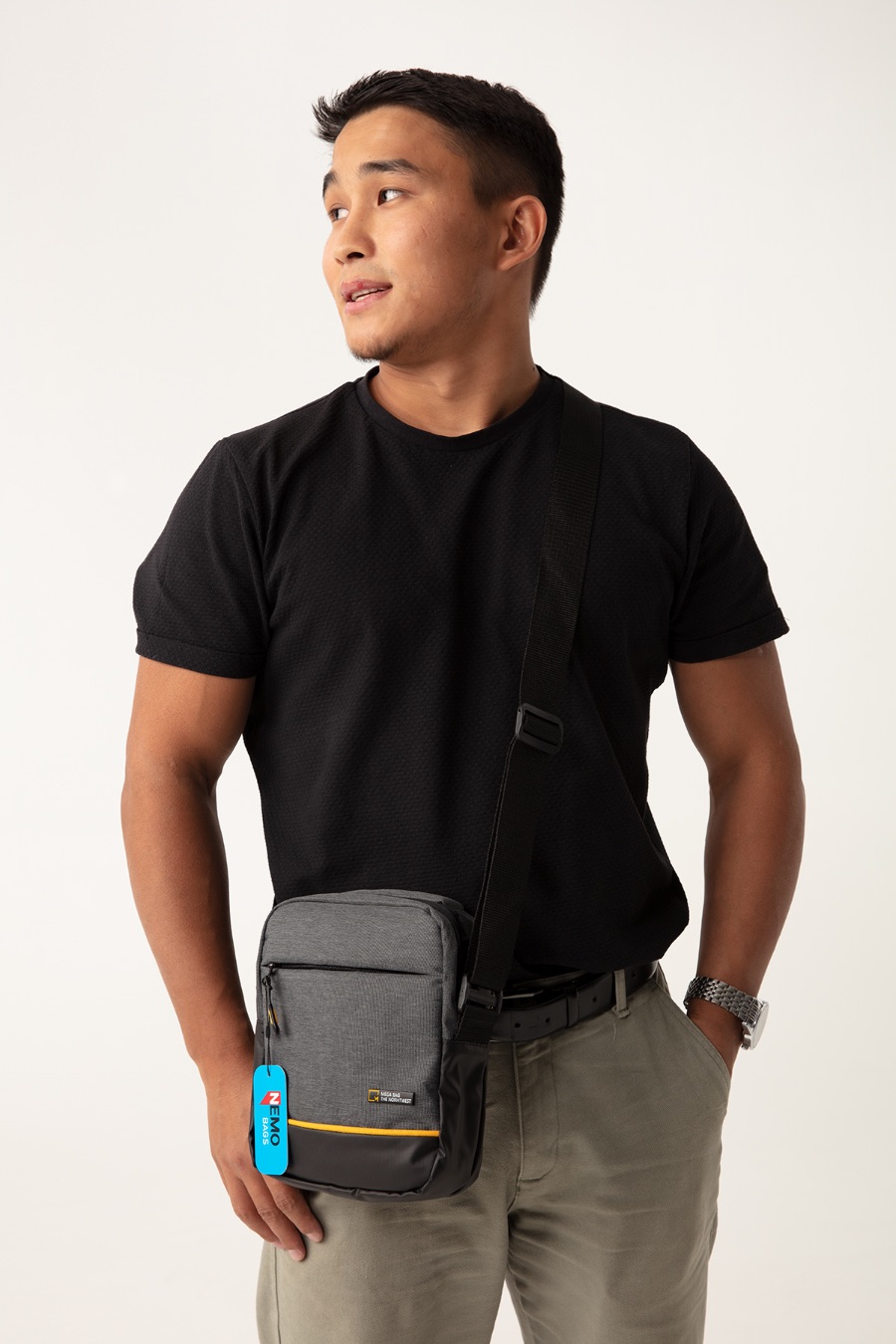 NEMO BAGS Unisex GRİ Çapraz Sırt Ve Göğüs Çantası NemoBags Bodybag Çanta 21x17x6cm
