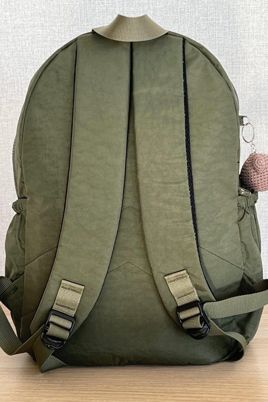 Nemo Bags HAKİ Sırt, Okul, 14 İnç Laptop, Seyahat Çantası Amigurumi Ayıcık Anahtarlık Hediyeli