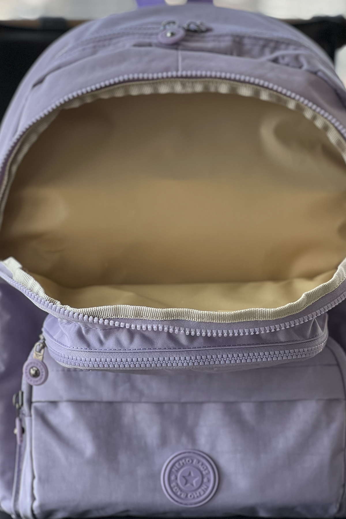 Nemo Bags Okul Çantası Unisex Lila Orta Boy Su Geçirmez Klinkır Kumaş Seyahat Laptop Çantası Su Geçirmez