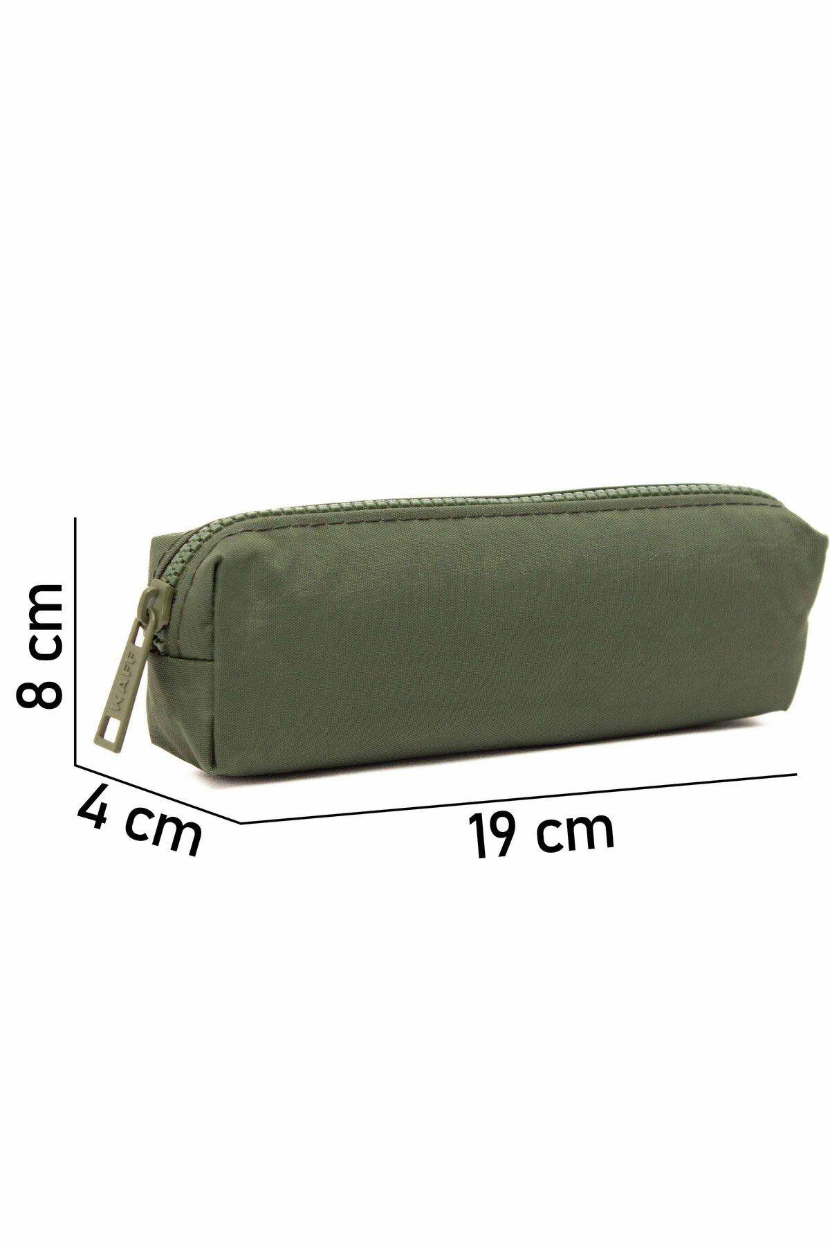 Nemo Bags Kalemlik Haki Tek Cepli Krinkıl Su Geçirmez  Kılinkır Kumaşlı Tek Gözlü Kalem Kutusu