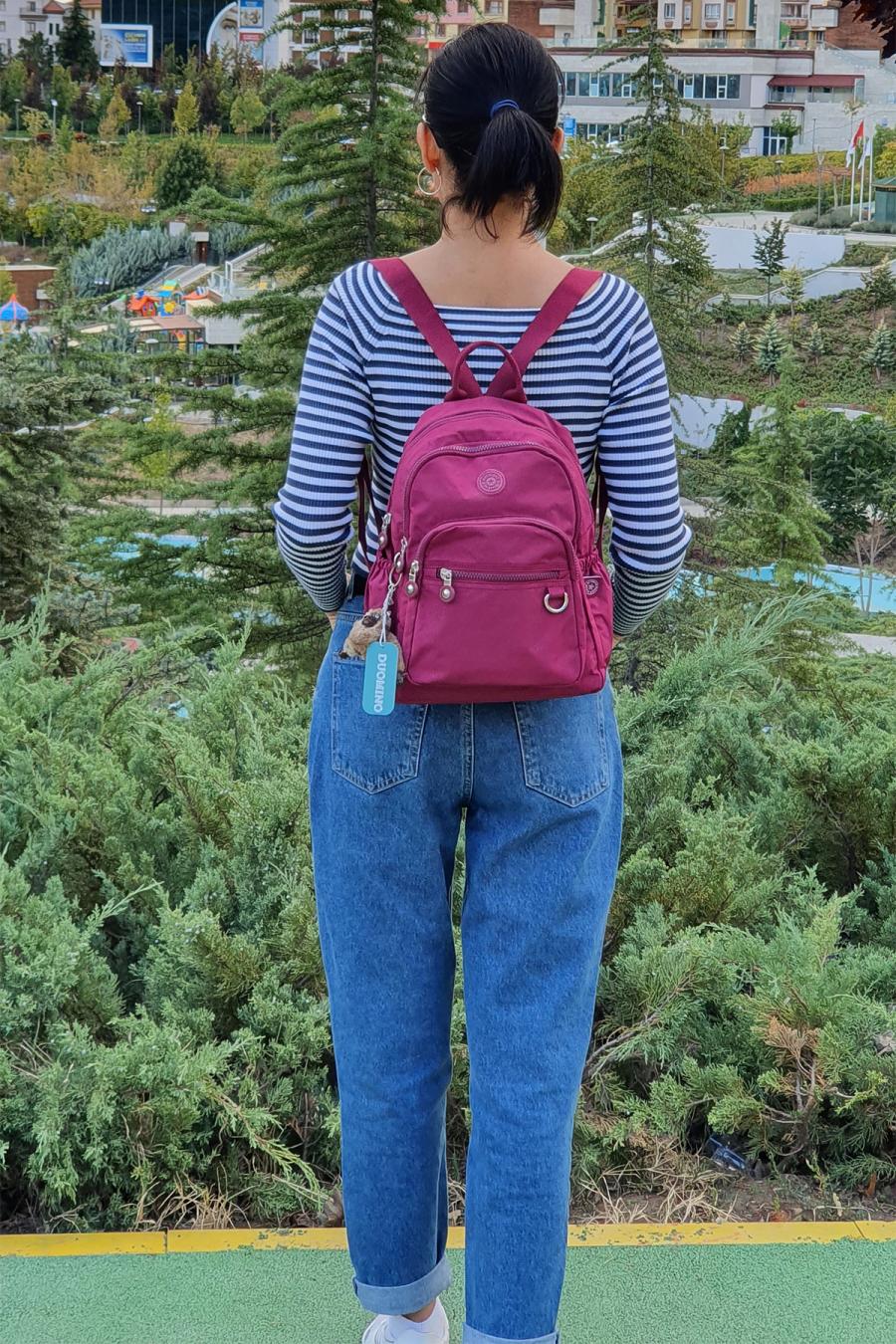 Bordo Mini Sırt Çantası Su Geçirmez Günlük Kullanım Mega 12'' İnç Tablet Çantası by Nemo Group