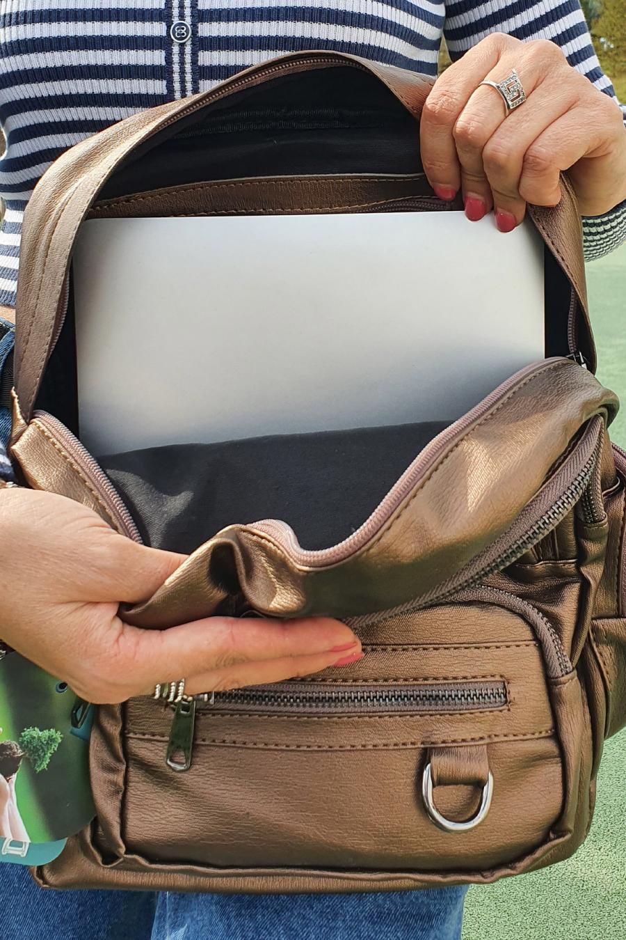 Bakır Sırt Çantası 14" İnç Yıkama Deri Mega Bag Yumuşak Deri Kılinkır Bevitton Krinkıl by Nemo Group