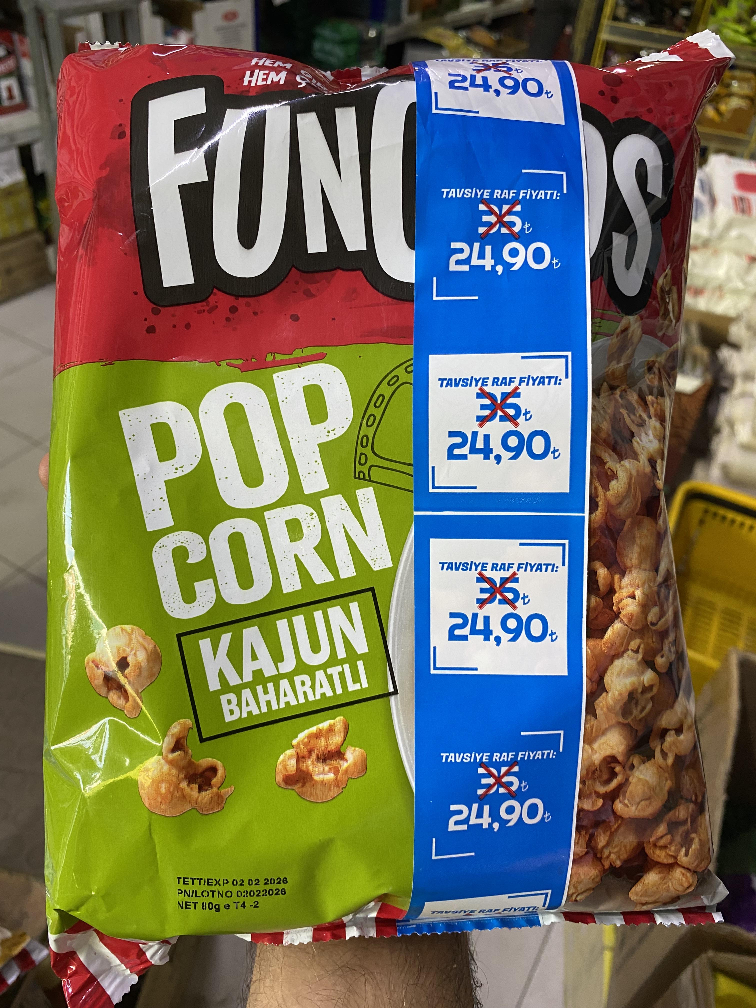CİPSİ FUNCHOS 80 GR *6* MISIR PATLAĞI BAHARATLI