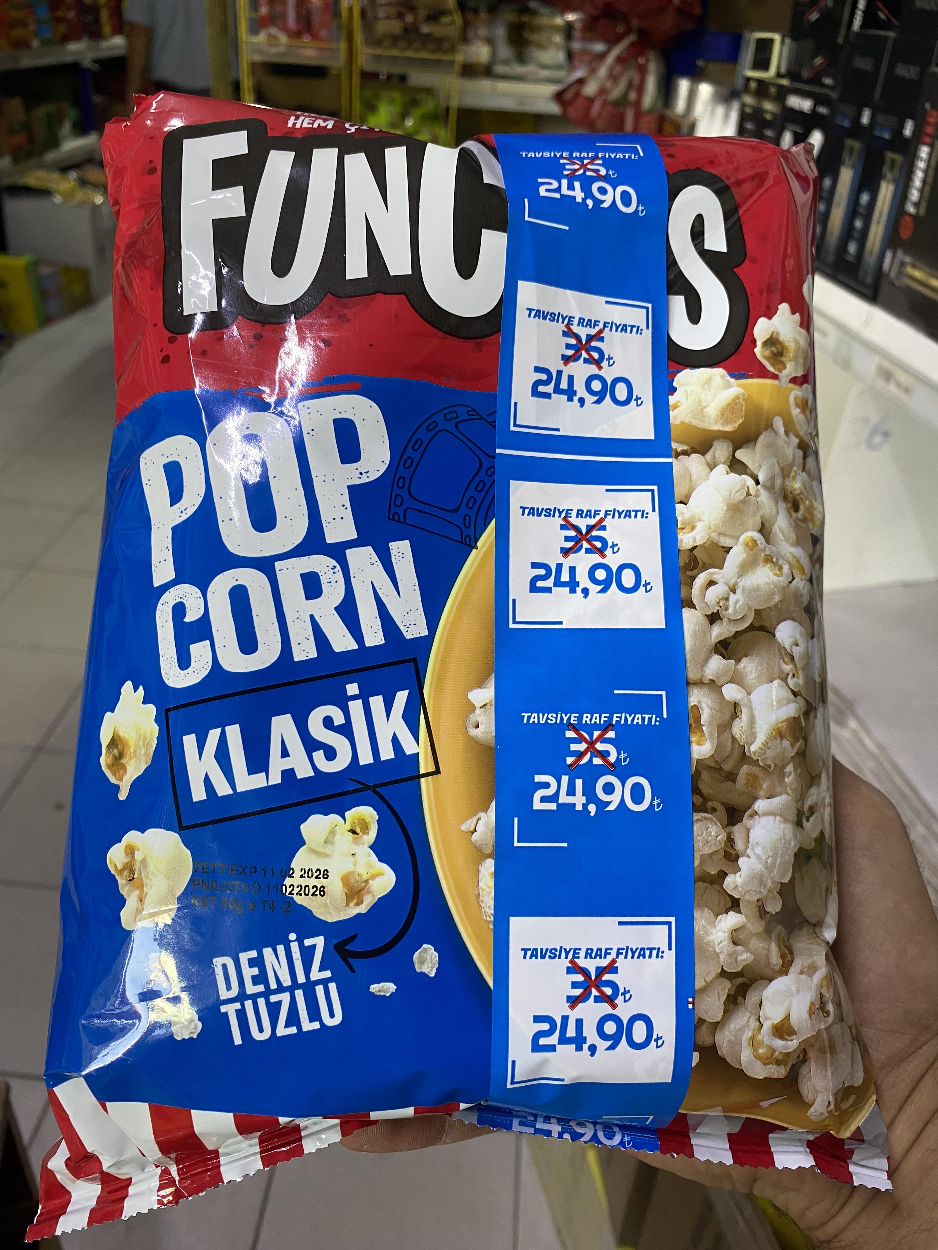 CİPSİ FUNCHOS 80 GR *6* MISIR PATLAĞI SADE