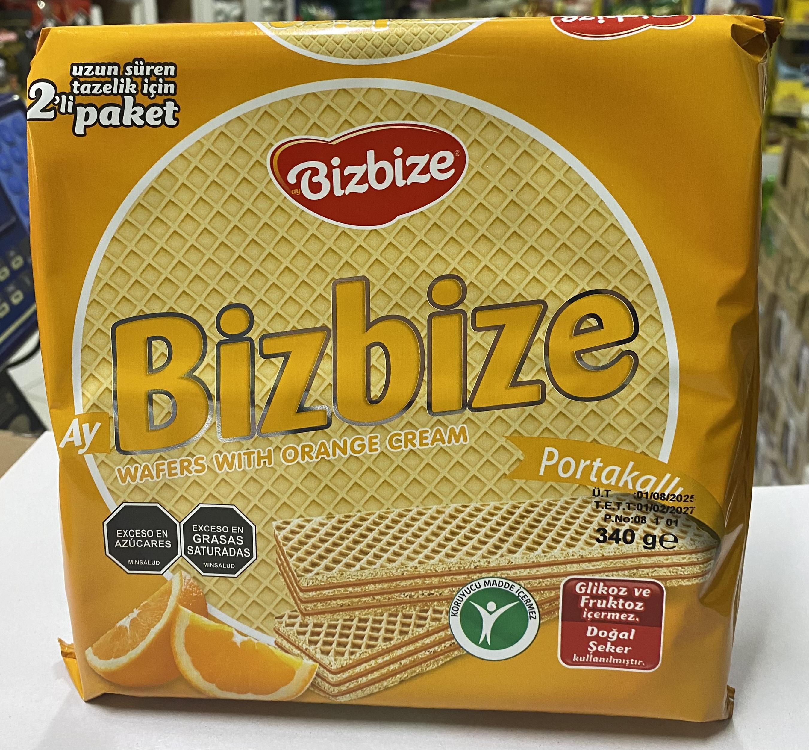 BİZBİZE GOFRET 340 GR PORTAKAL *12*