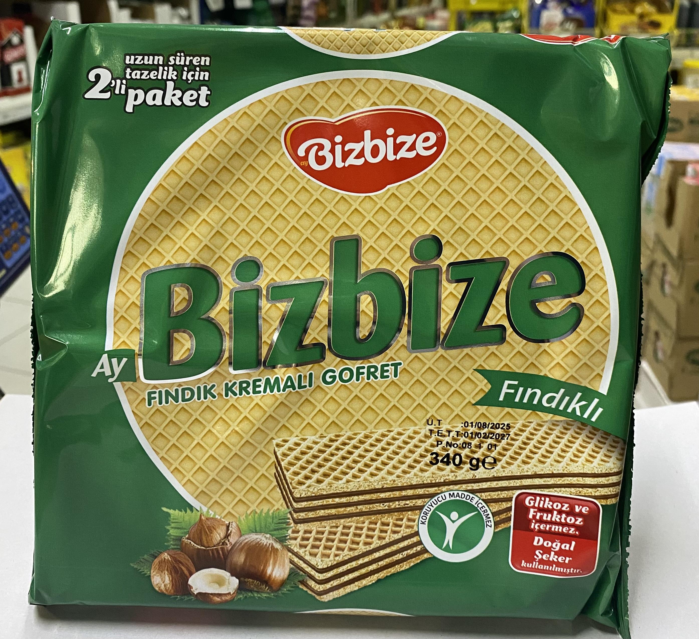 BİZBİZE GOFRET 340 GR FINDIK *12*
