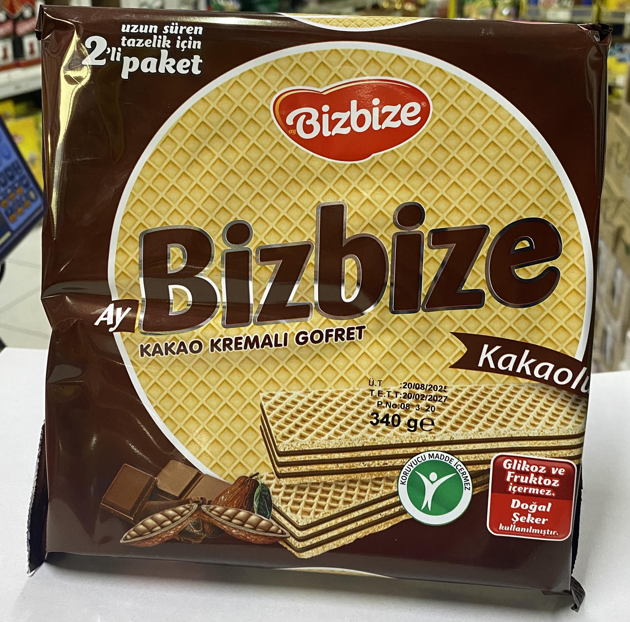 BİZBİZE GOFRET 340 GR KAKAO *12*