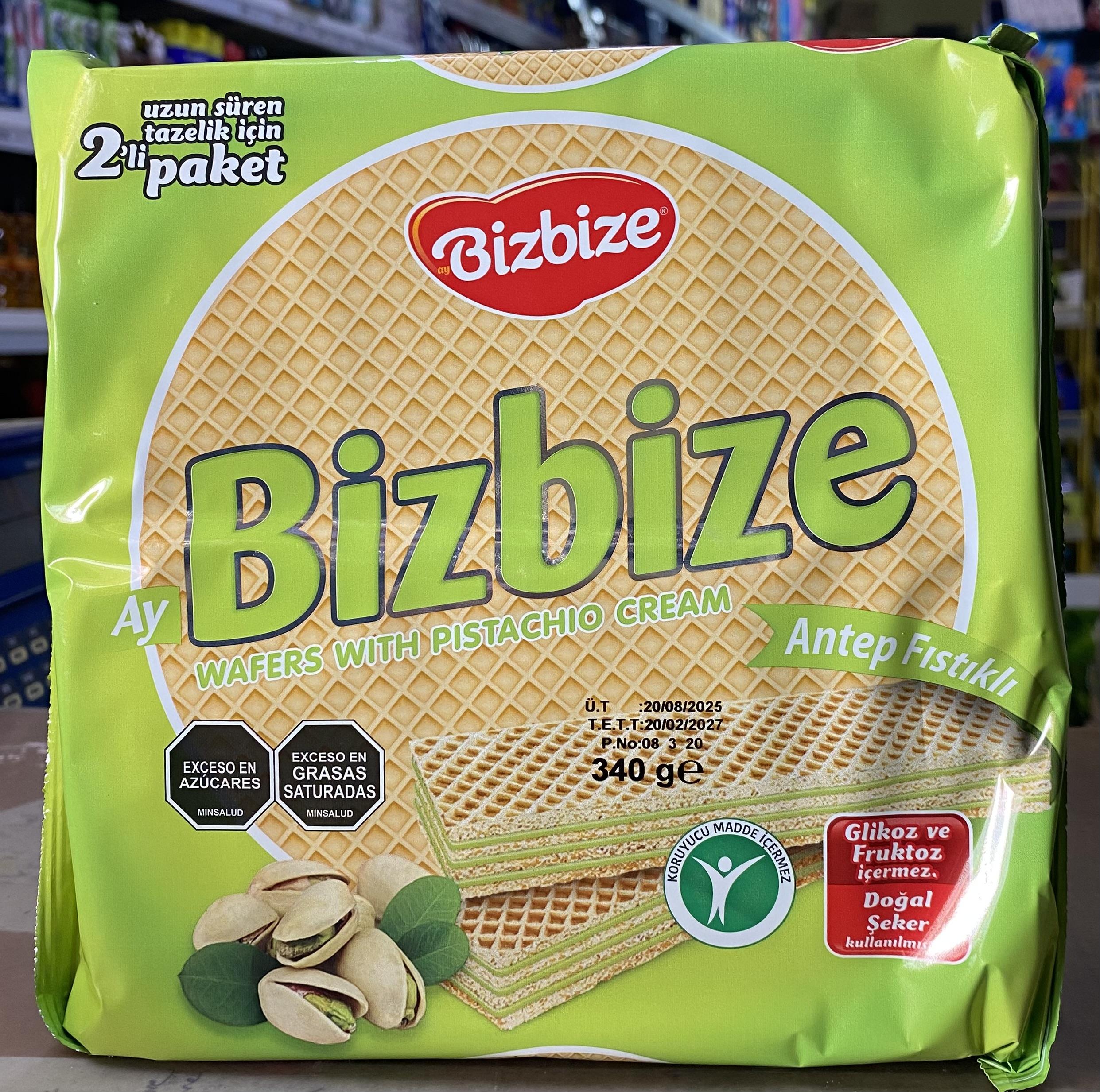 BİZBİZE GOFRET 340 GR ANTEP FISTIK *12*