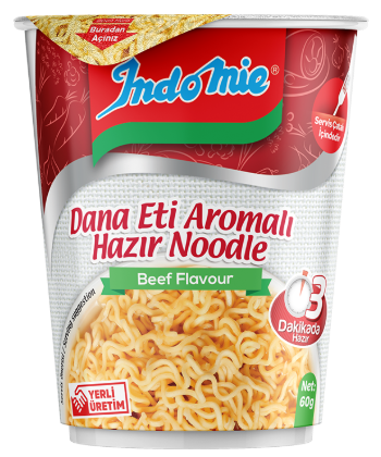 INDOMİE NOODLE DANA ETLİ TABAK *24* 60 GR