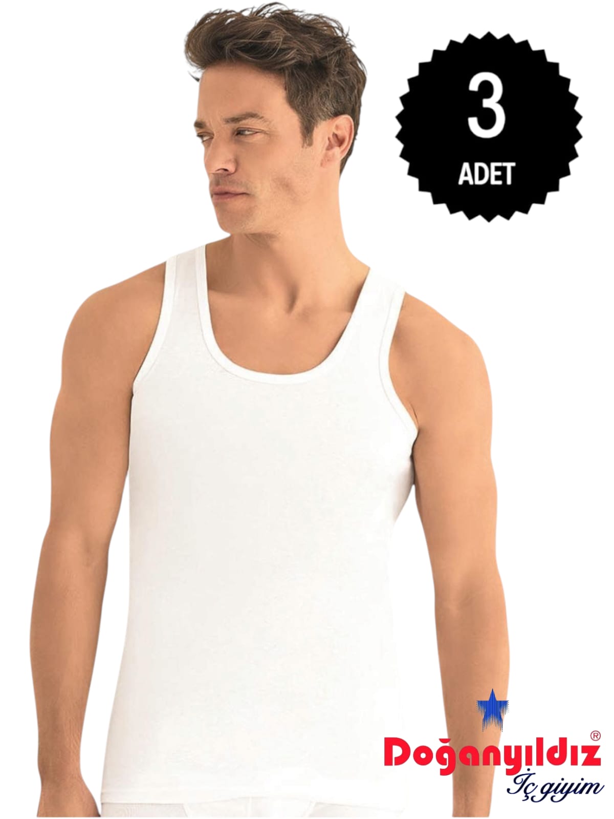 Doğan Yıldız 1110 Penye Erkek Askılı Atlet 3 lü Paket