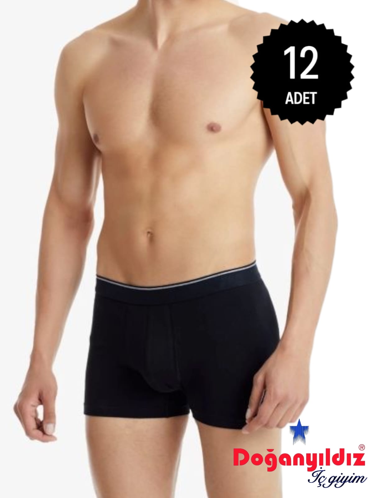 Doğan Yıldız 2910 Modal Likralı Vücudu Saran Boxer 12 li Paket