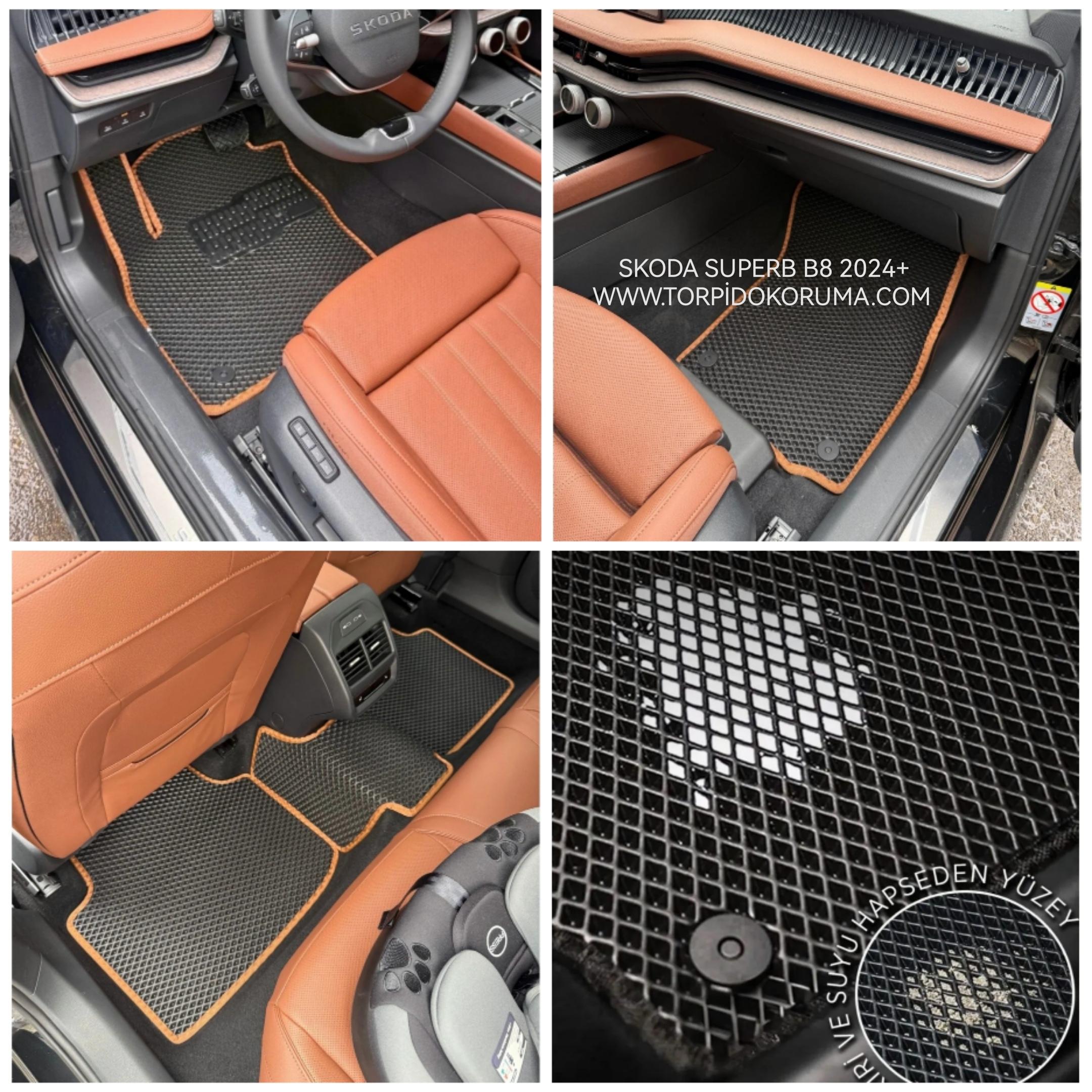 Skoda Superb B8 2024+ Akıllı Premium Eva Oto Paspas (Aksesuarlar Fiyata Dahil Değildir)