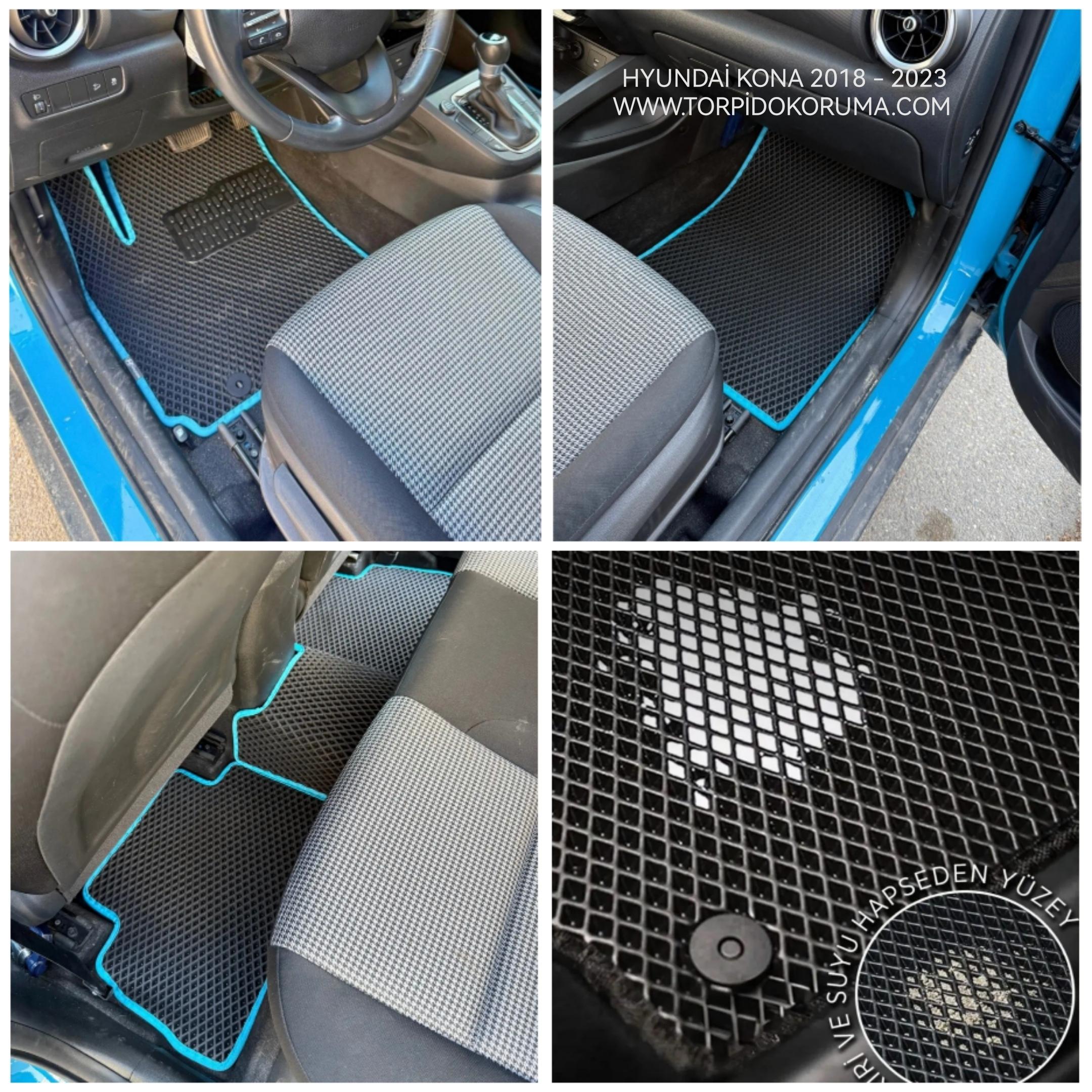 Hyundai Kona 2018 - 2023 Akıllı Premium Eva Oto Paspas (Aksesuarlar Fiyata Dahil Değildir)