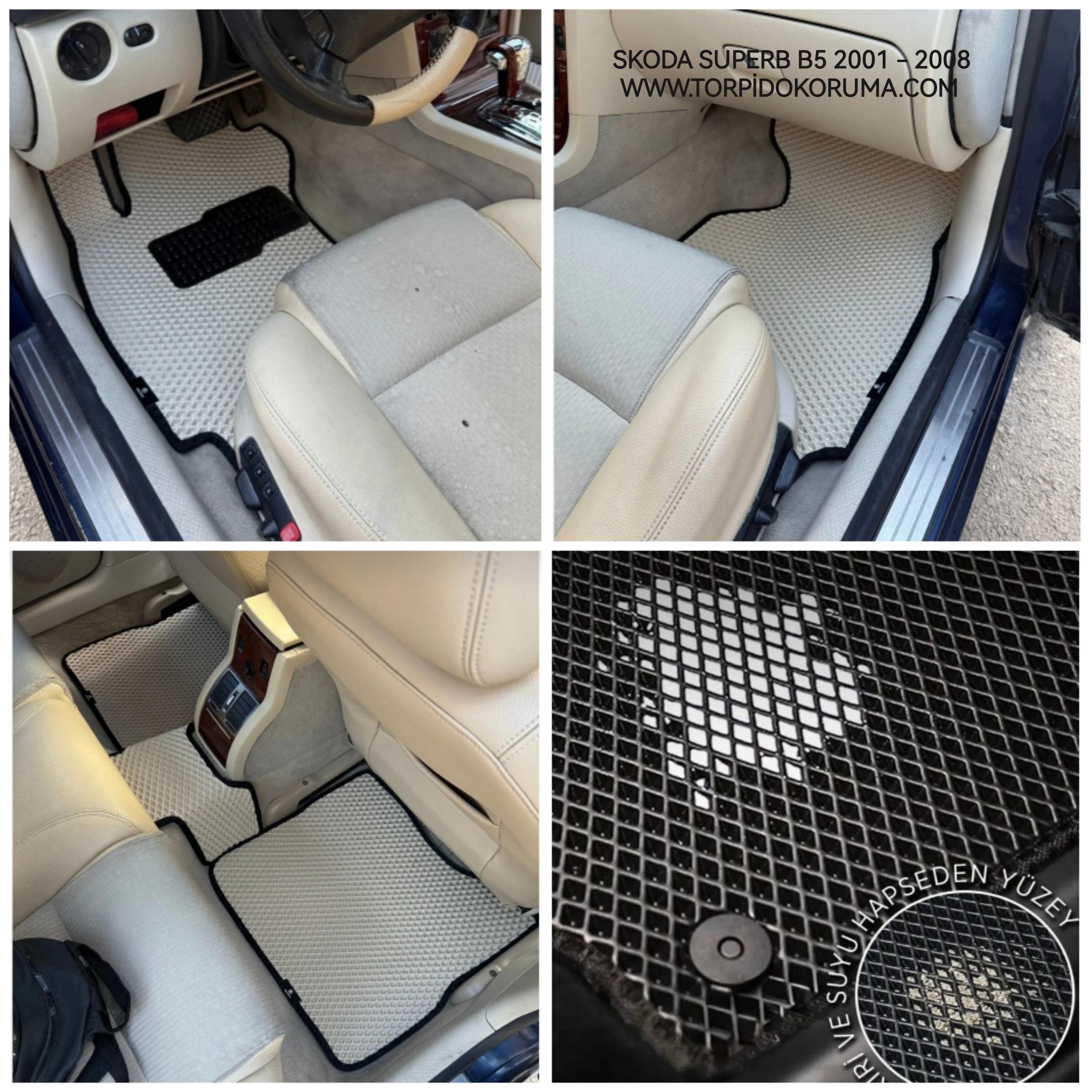 Skoda Super - B B5 2001 - 2008 Akıllı Premium Eva Oto Paspas (Aksesuarlar Fiyata Dahil Değildir)