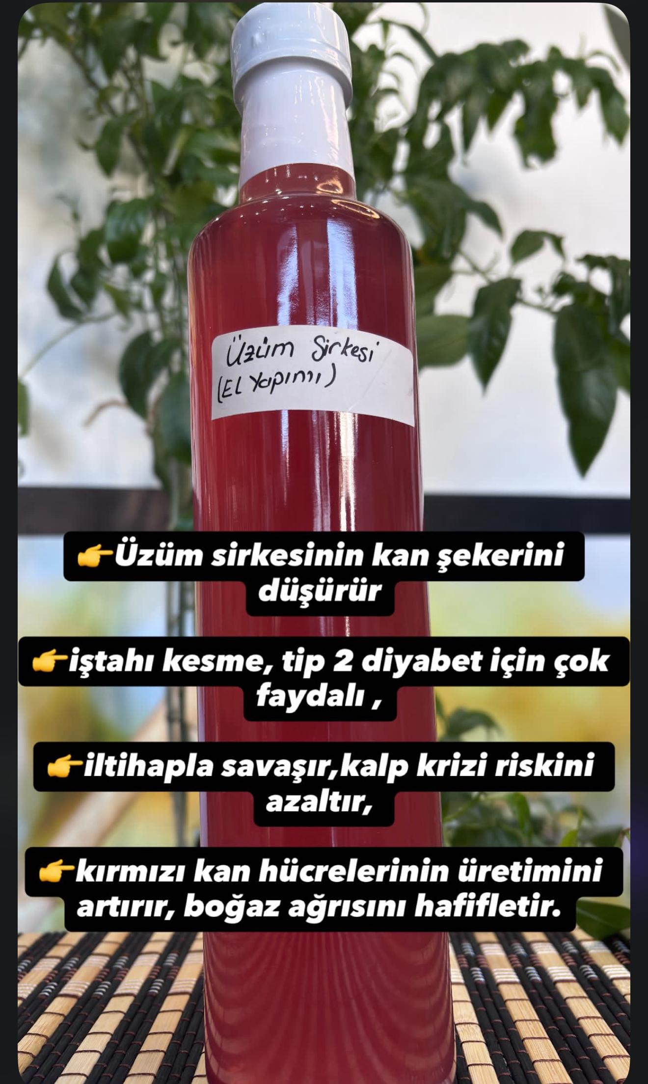 Üzüm sirkesi 500 mil