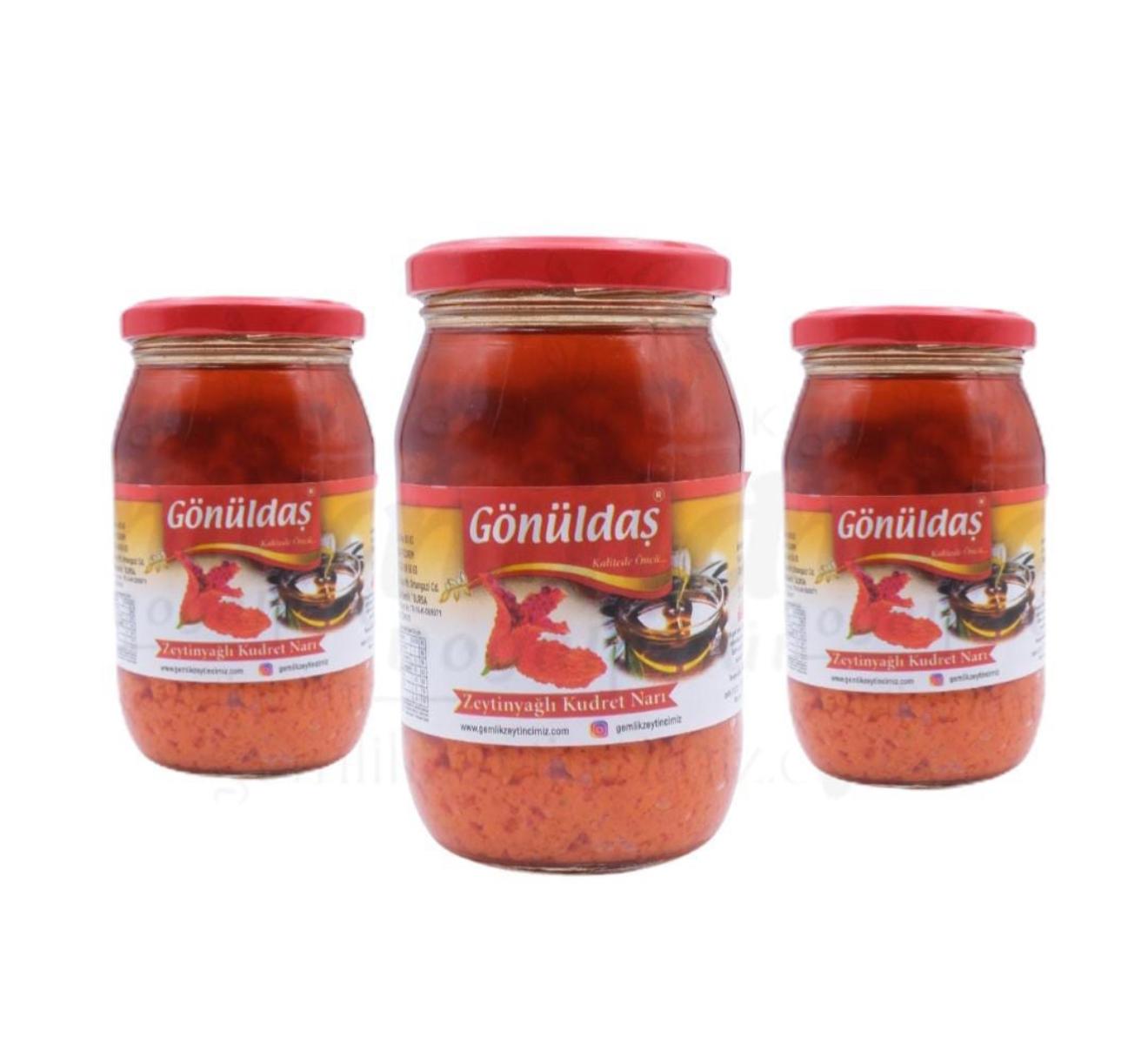 3 Kavonoz Zeytin yağlı Kudret narı