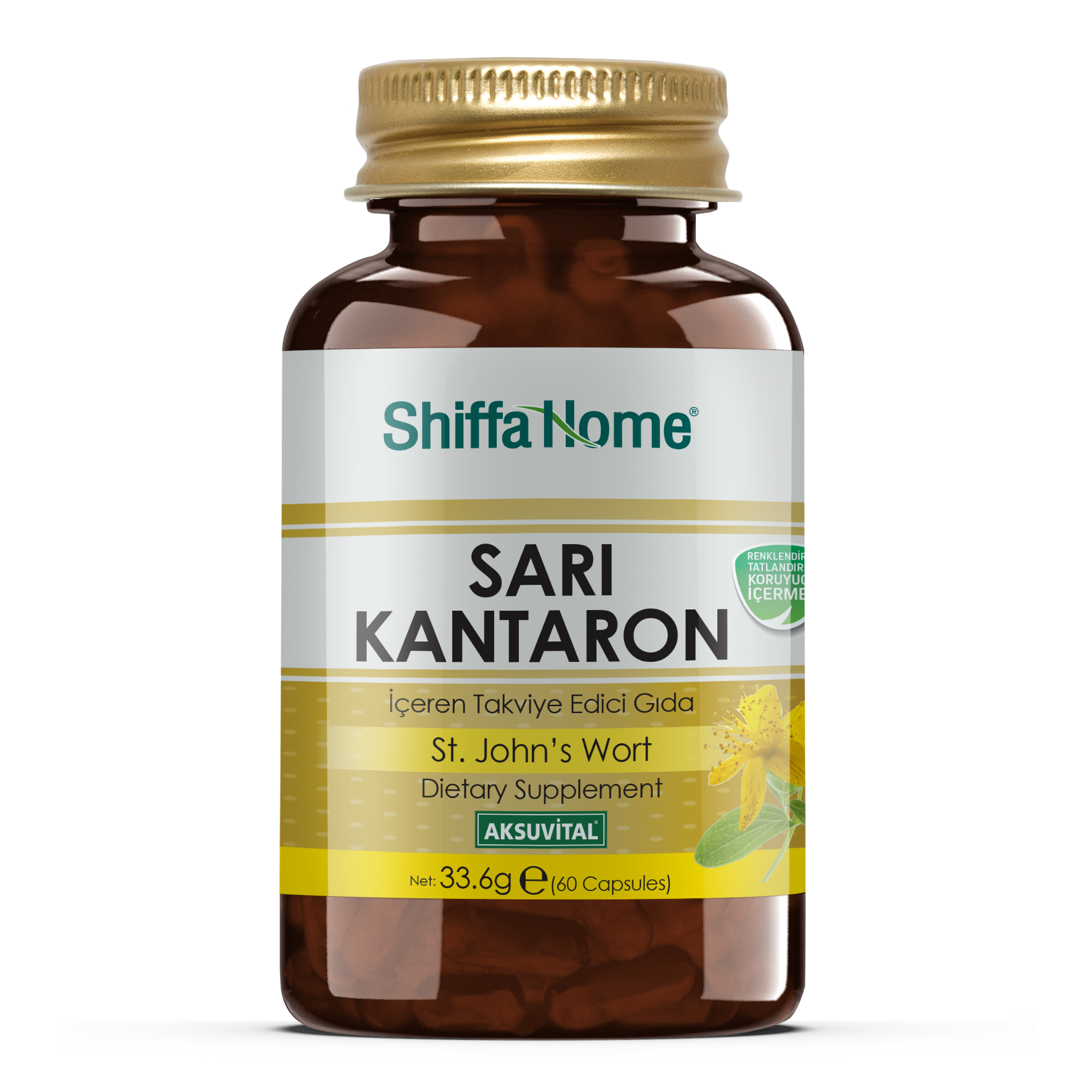 Shiffa Home Sarı Kantaron 60 Kapsül