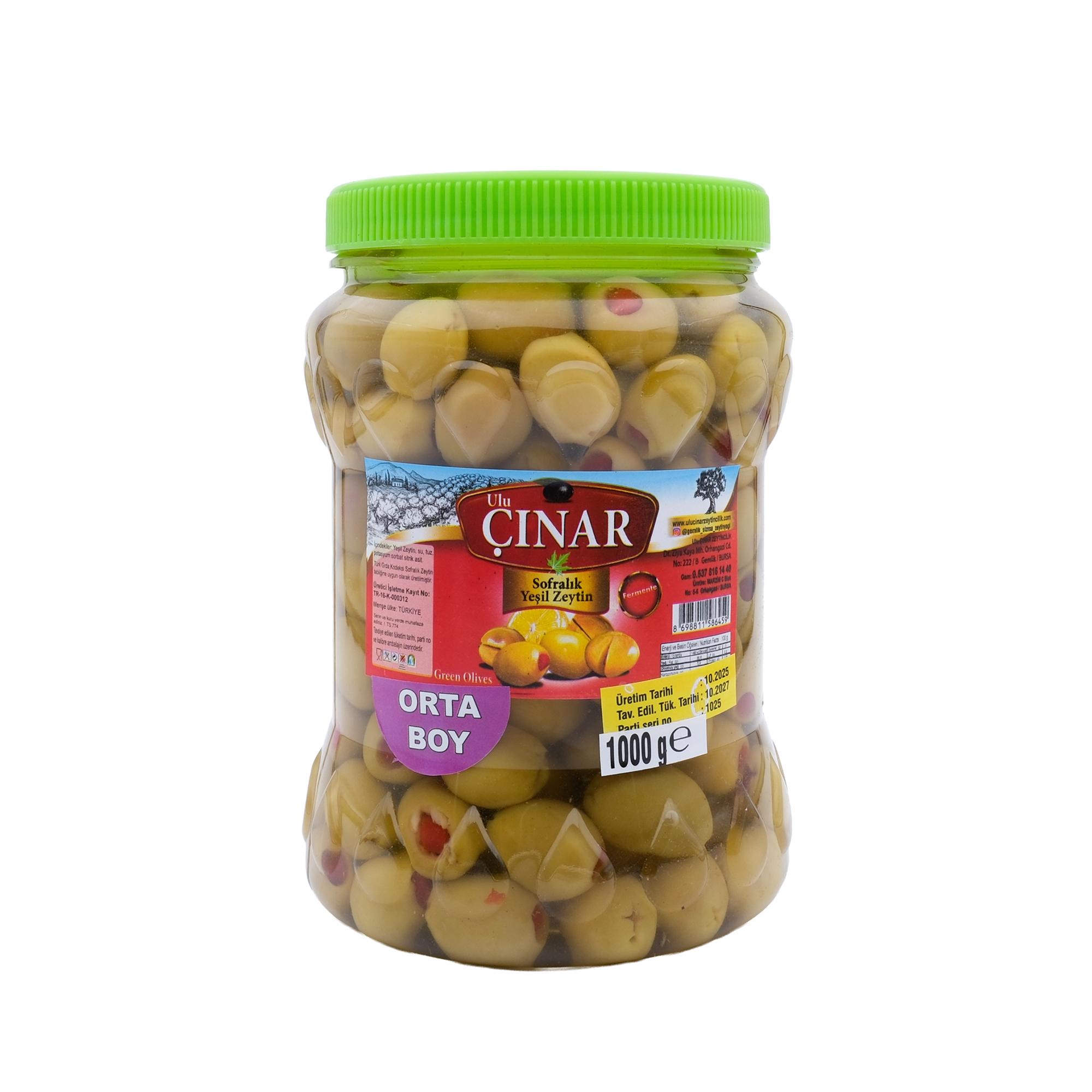 Biber Yeşil Zeytin Orta Boy 1 Kg