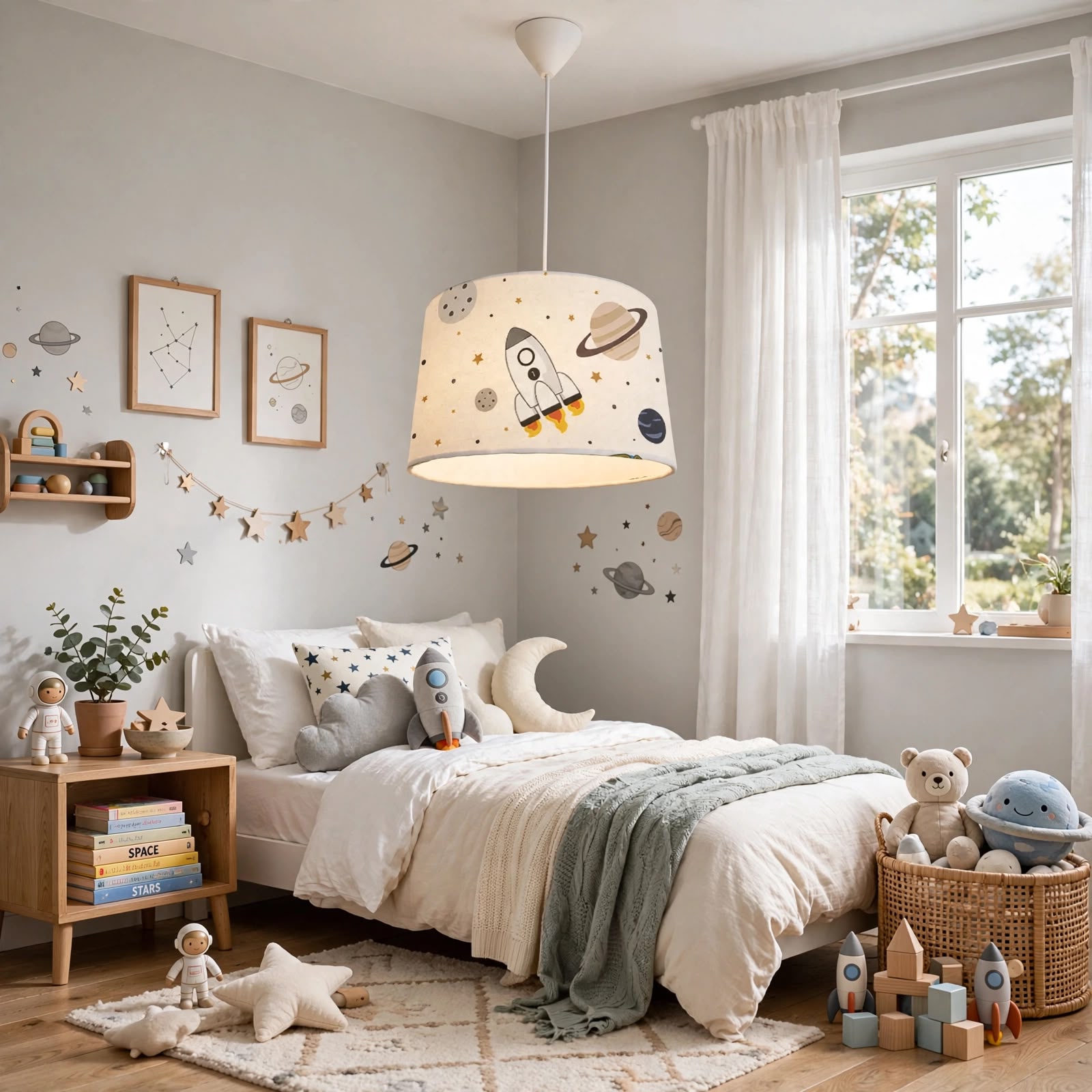Minibabyroom Uzay ve Gezegenler Temalı Çocuk Odası Sarkıt Avize