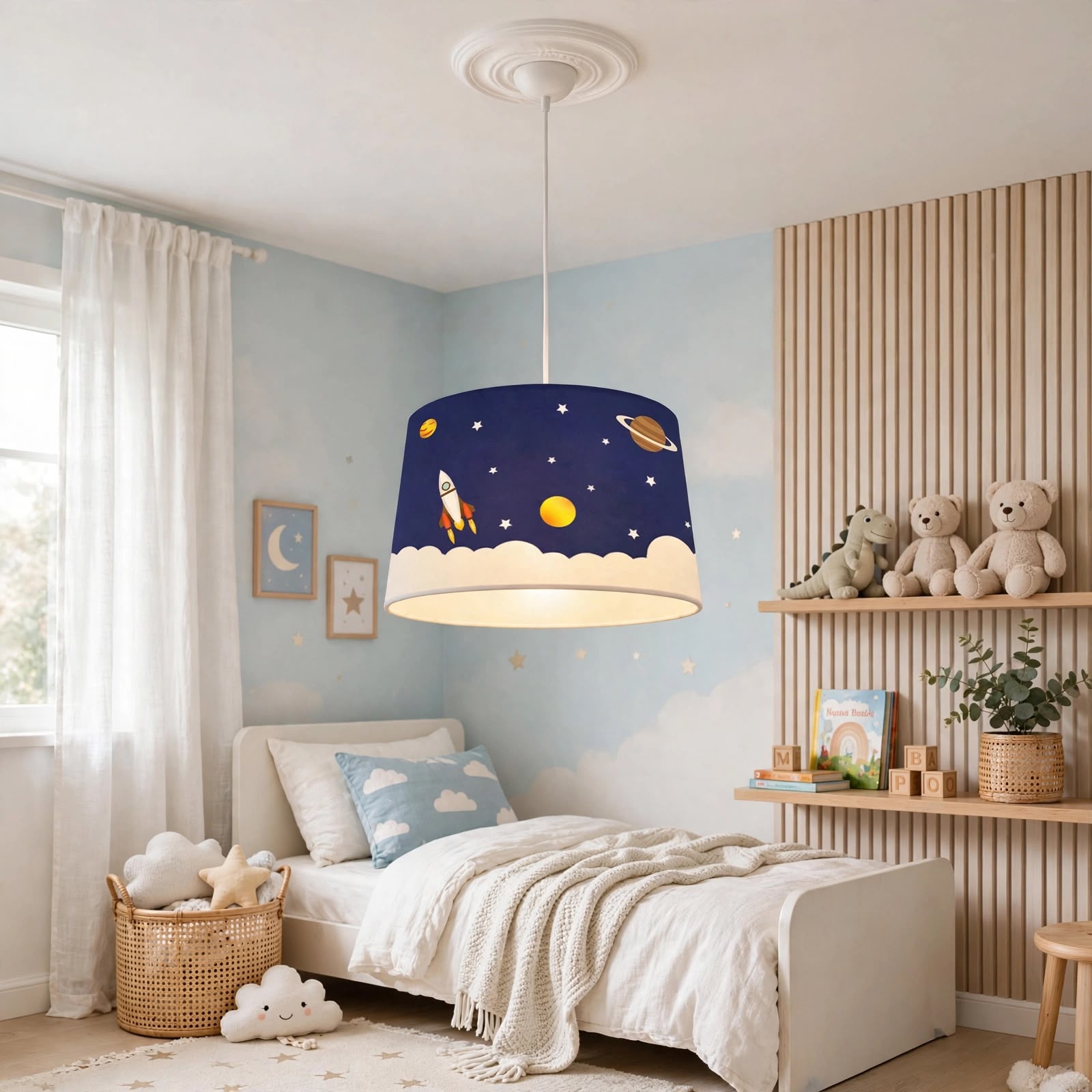Minibabyroom Uzay Temalı Çocuk Odası Sarkıt Avize