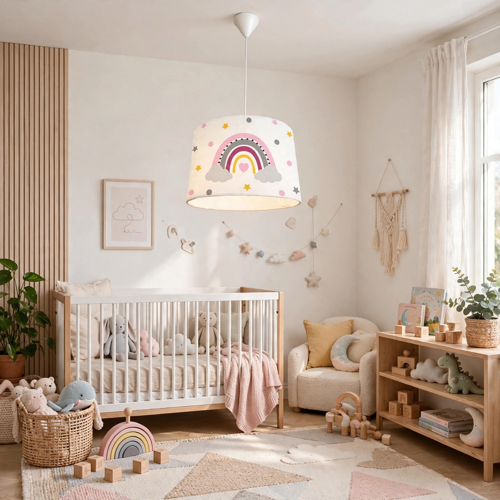 Minibabyroom Gökkuşağı Temalı Çocuk Odası Sarkıt Avize