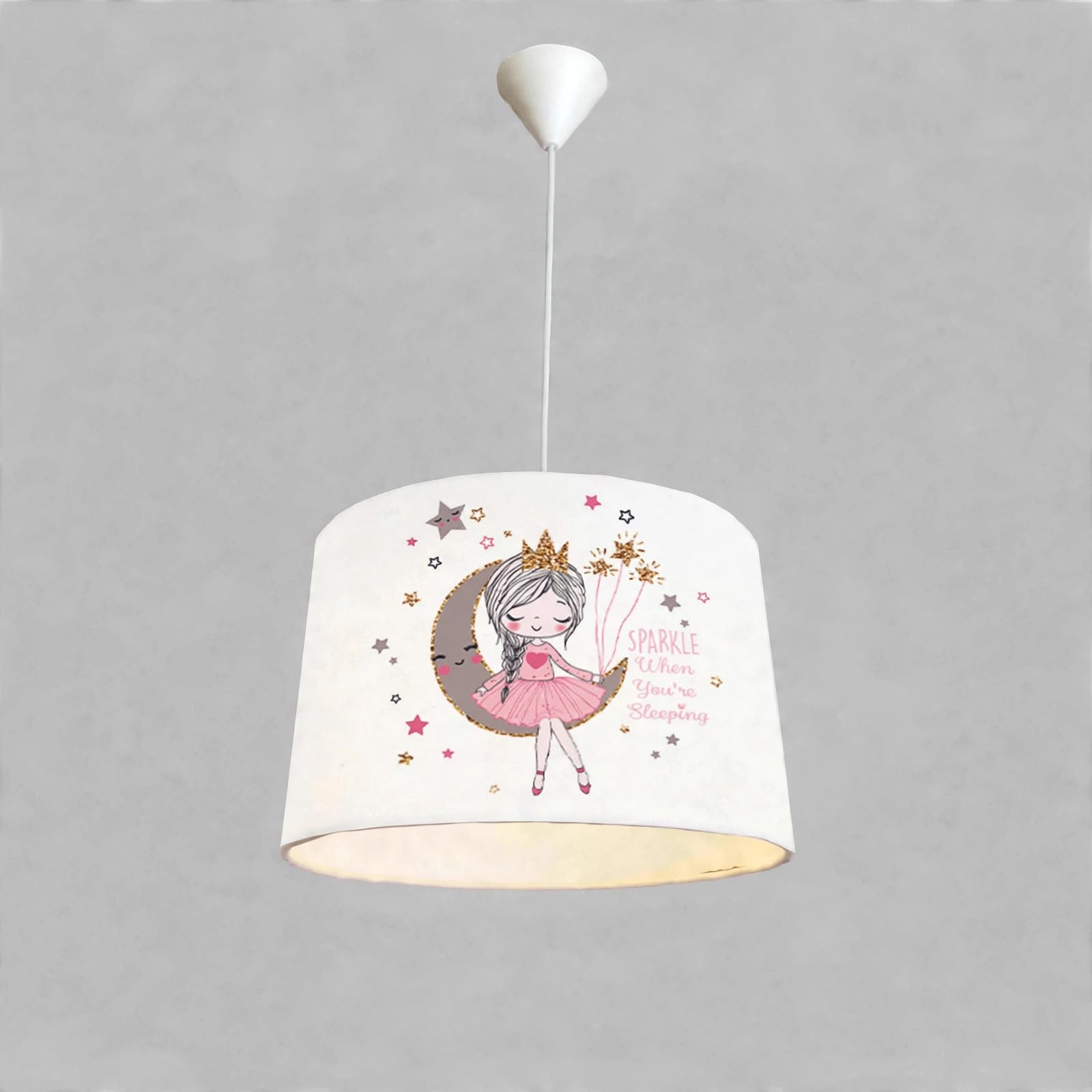Minibabyroom Ayda Oturan Kız Temalı Çocuk Odası Sarkıt Avize
