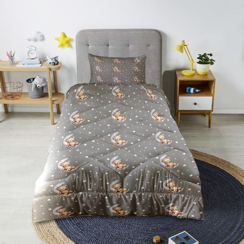 Minibabyrooms Ayda Uyuyan Ayıcık Desenli Kapitone Yorgan