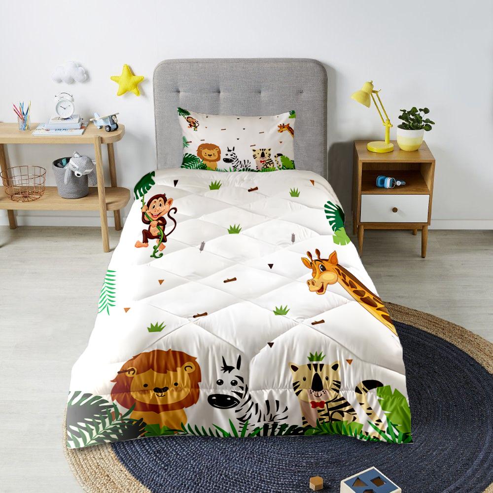 Minibabyrooms Safari Desenli Kapitone Yorgan