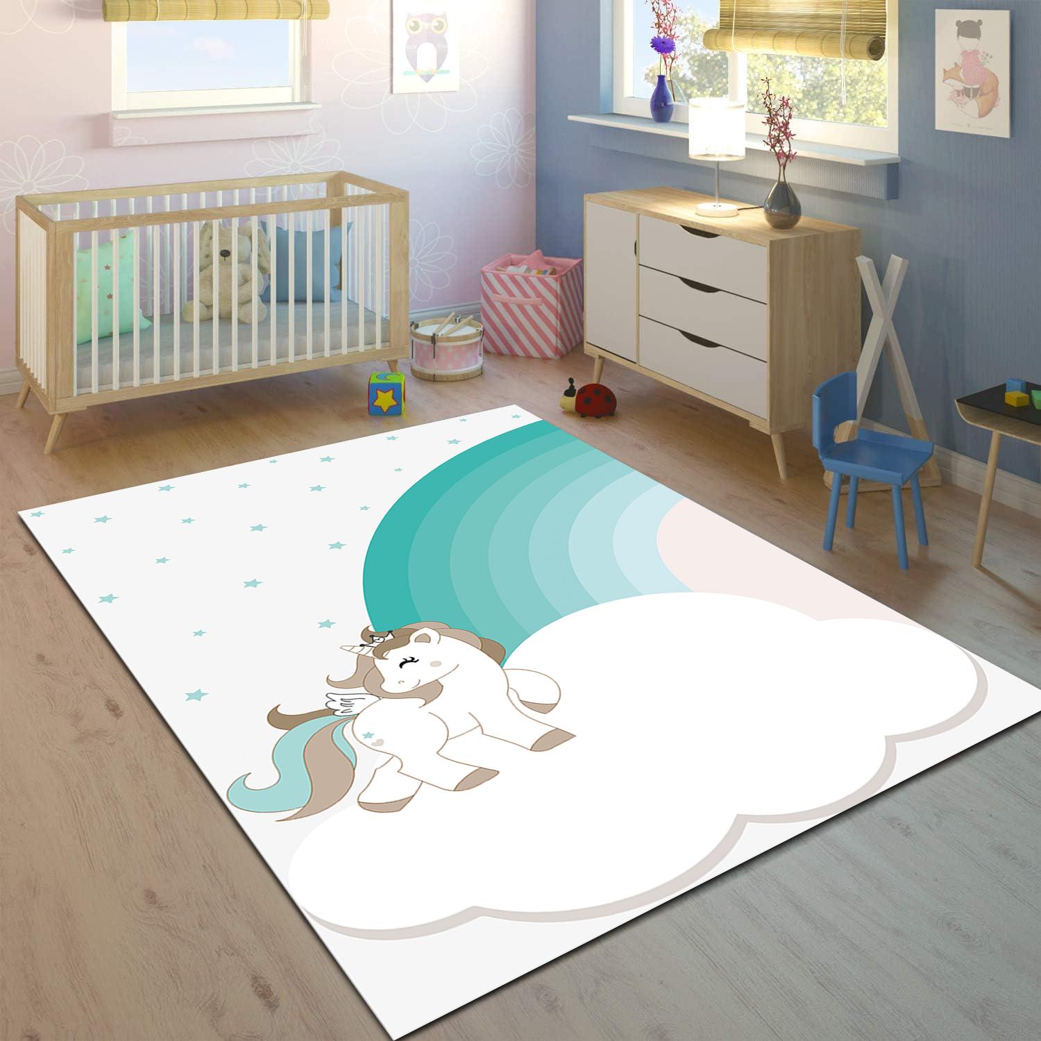 Minibabyrooms Yeşil Unicorn ve Gökkuşağı