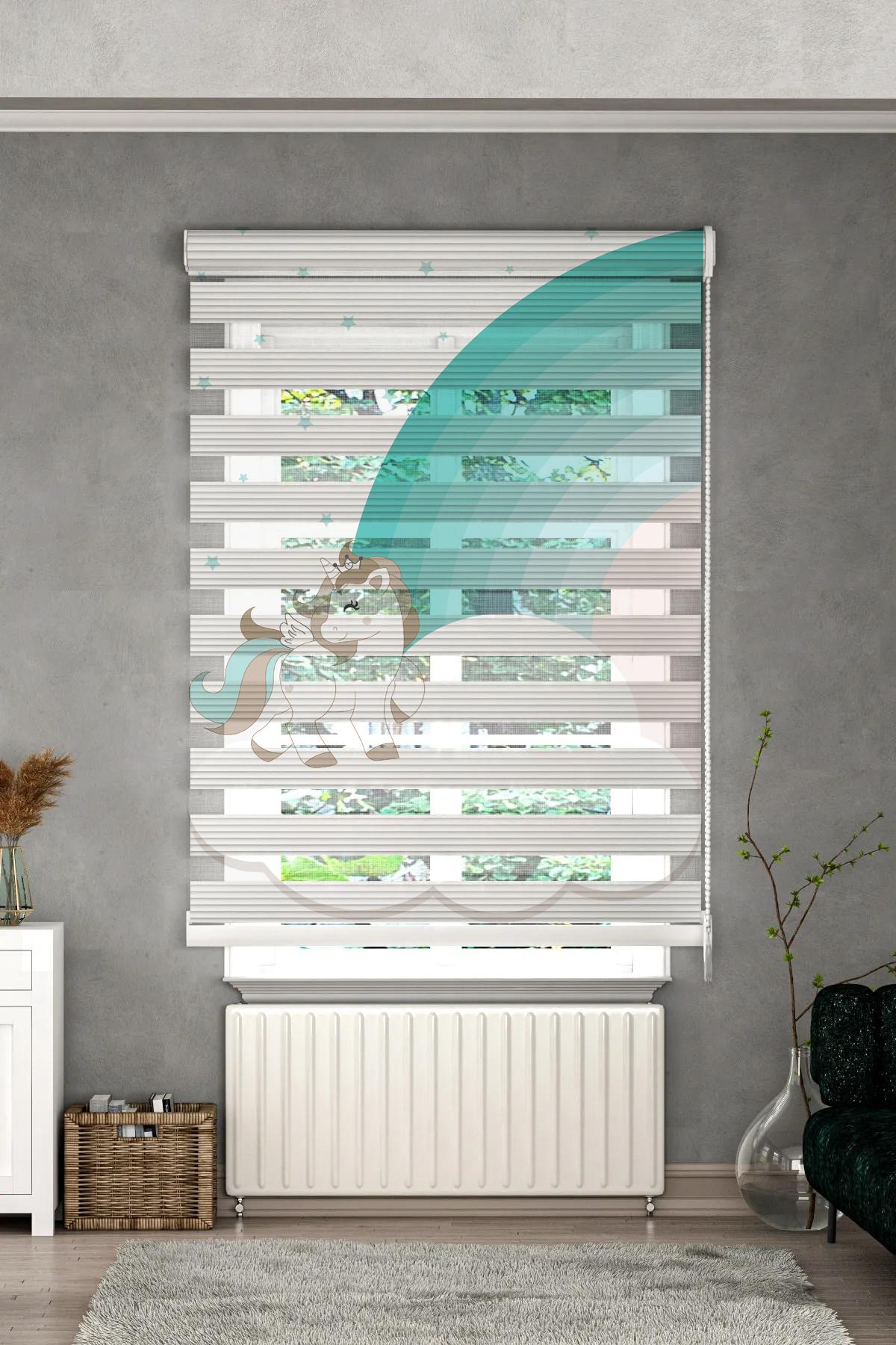 MinibabyroomsYeşil Unicorn ve Gökkuşağı