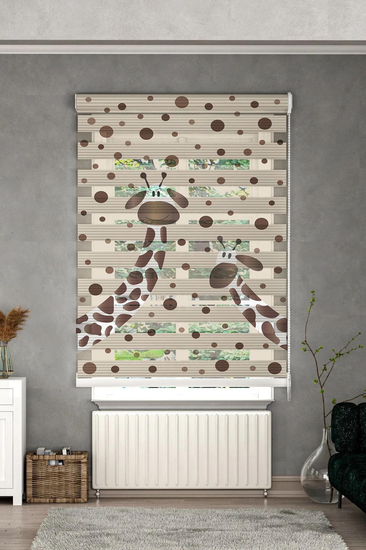 Minibabyrooms Zürafalar Desenli Zebra Perde