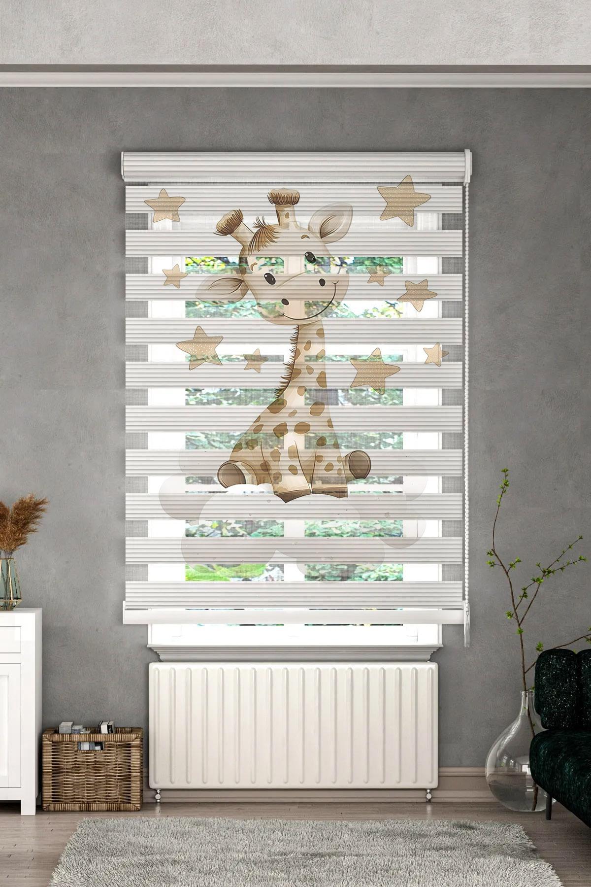 Minibabyrooms Zürafalar Desenli Zebra Perde