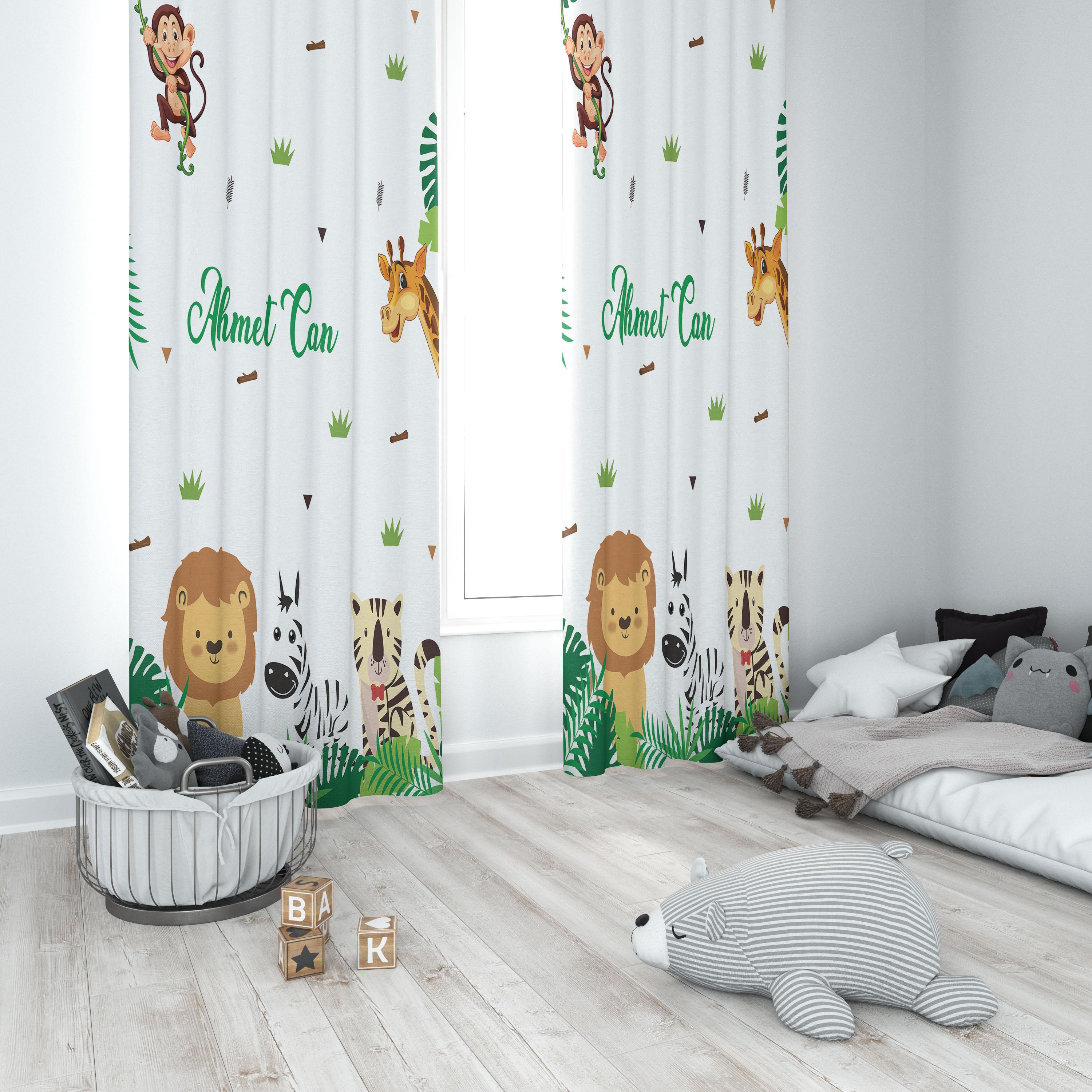 Minibabyrooms Safari Temalı Fon Perde