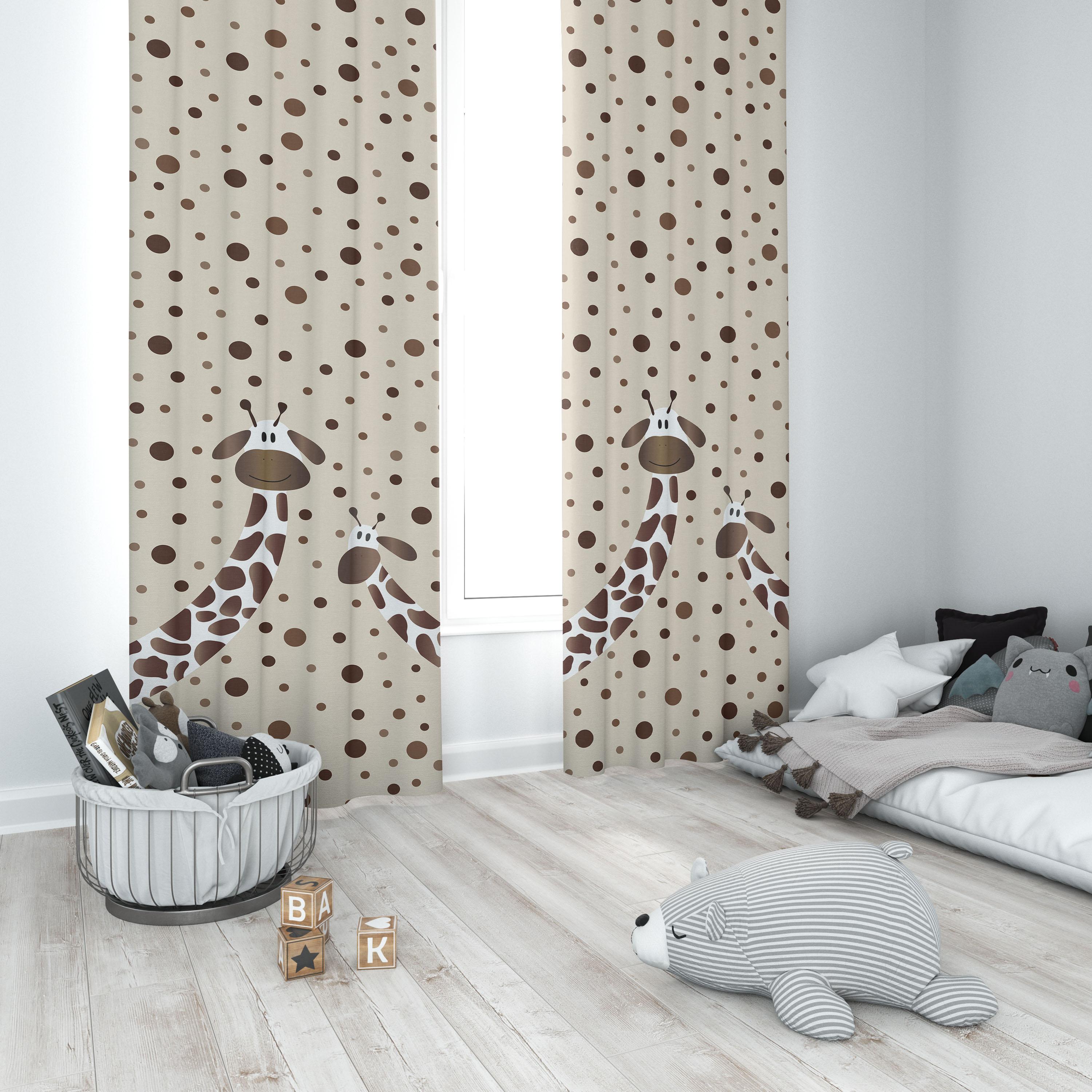 Minibabyrooms Zürafalar Temalı Fon Perde