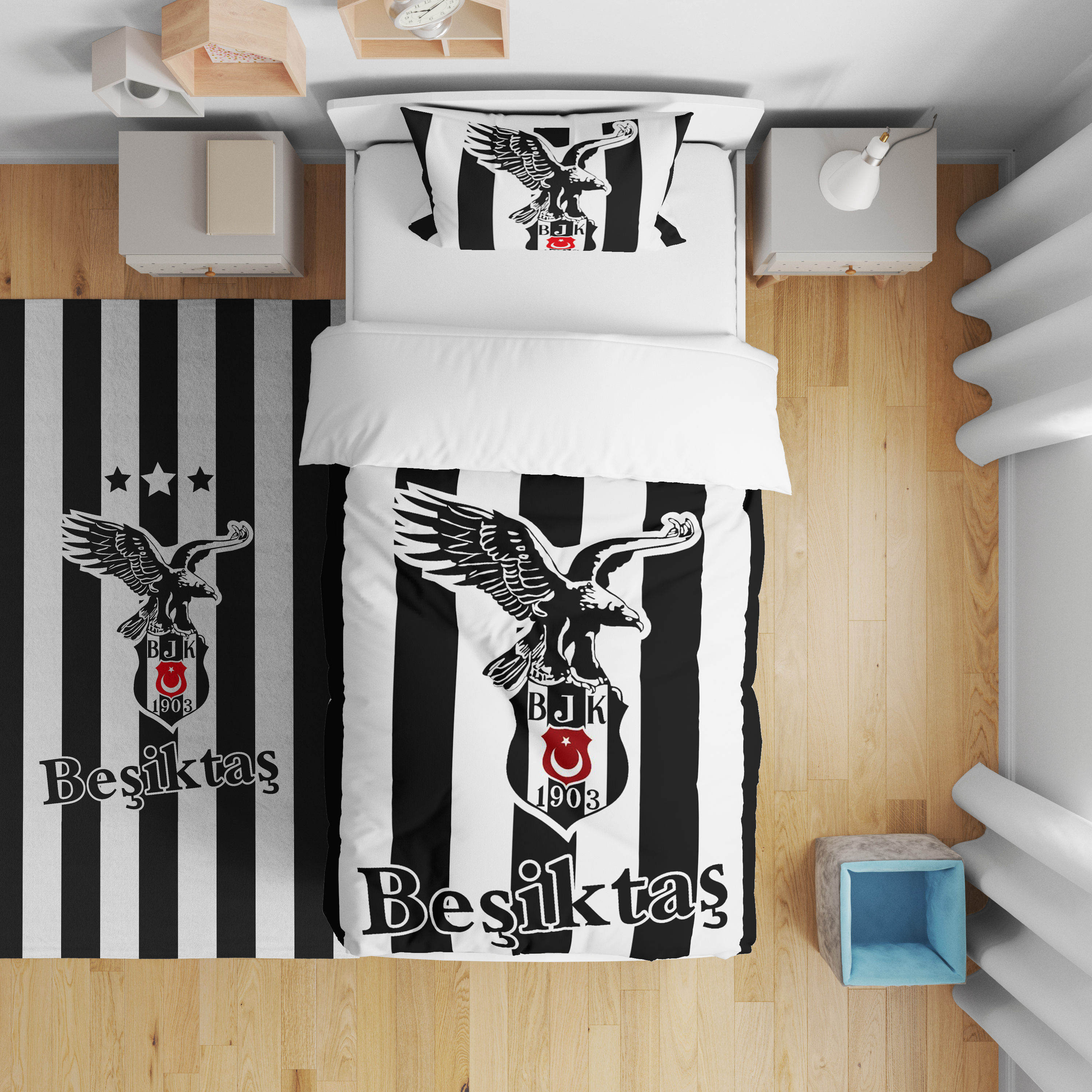 Minibabyrooms Beşiktaş Desenli Nevresim Takımı