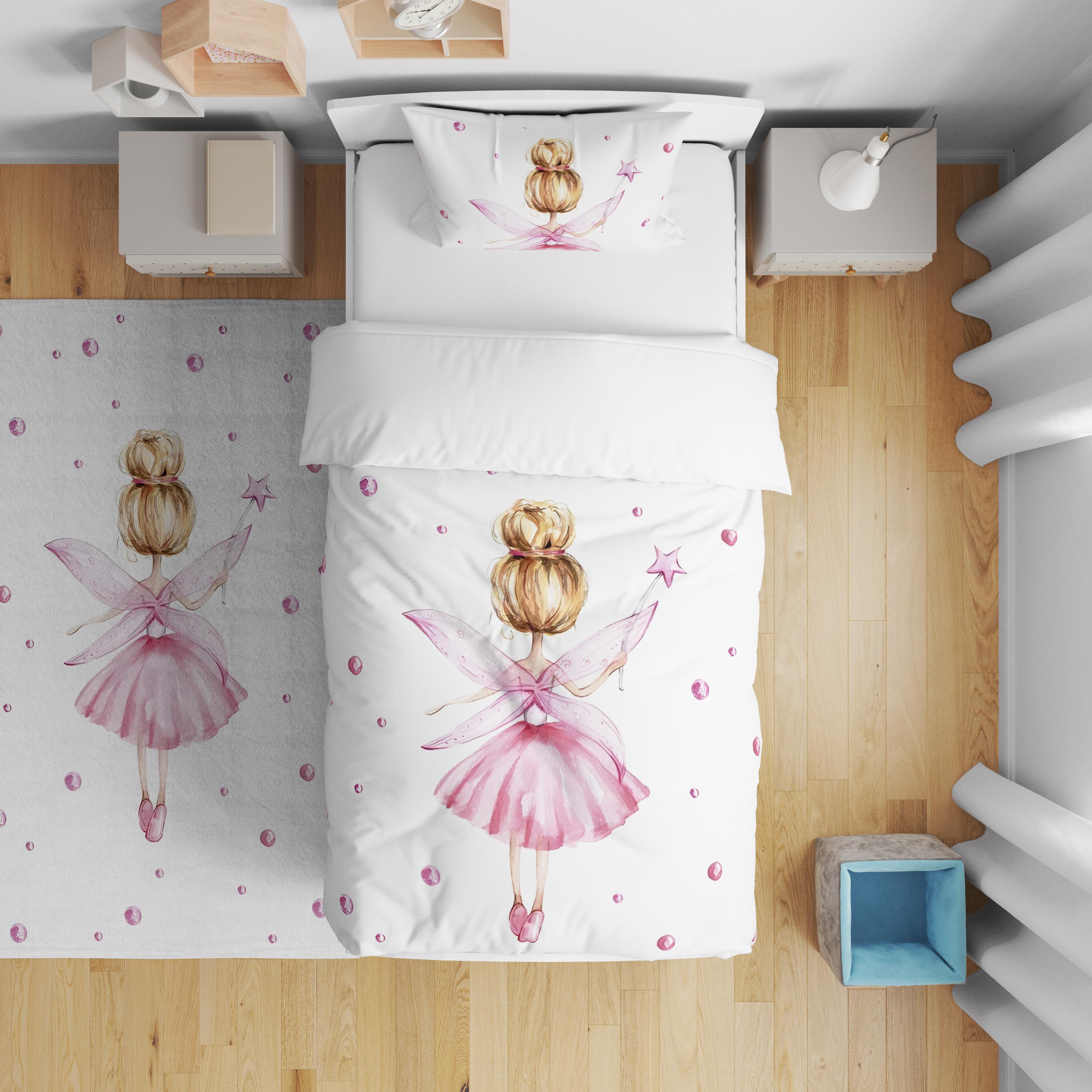 Minibabyrooms Pembe Peri Desenli Nevresim Takımı