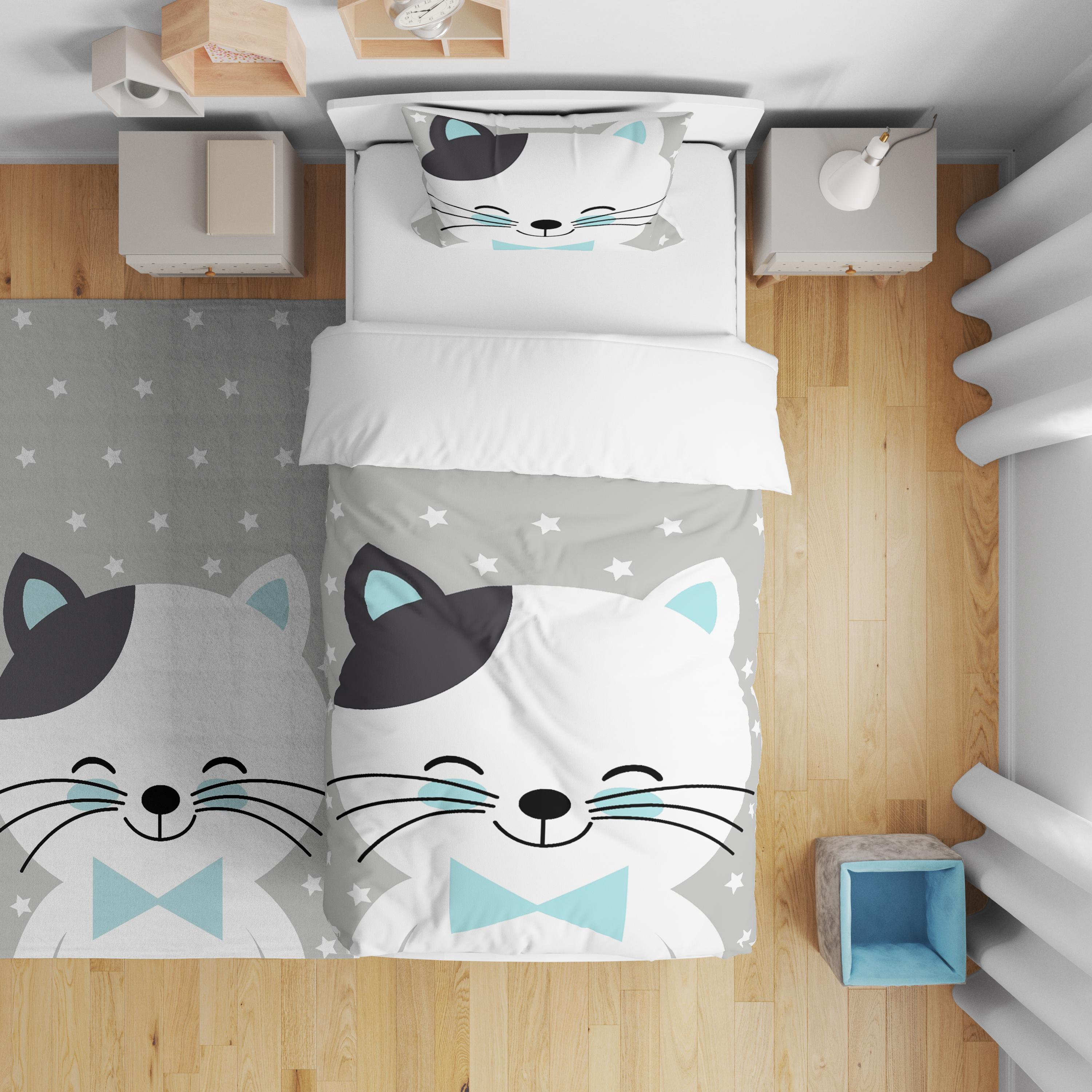 Minibabyrooms  Kedicik Desenli Nevresim Takımı