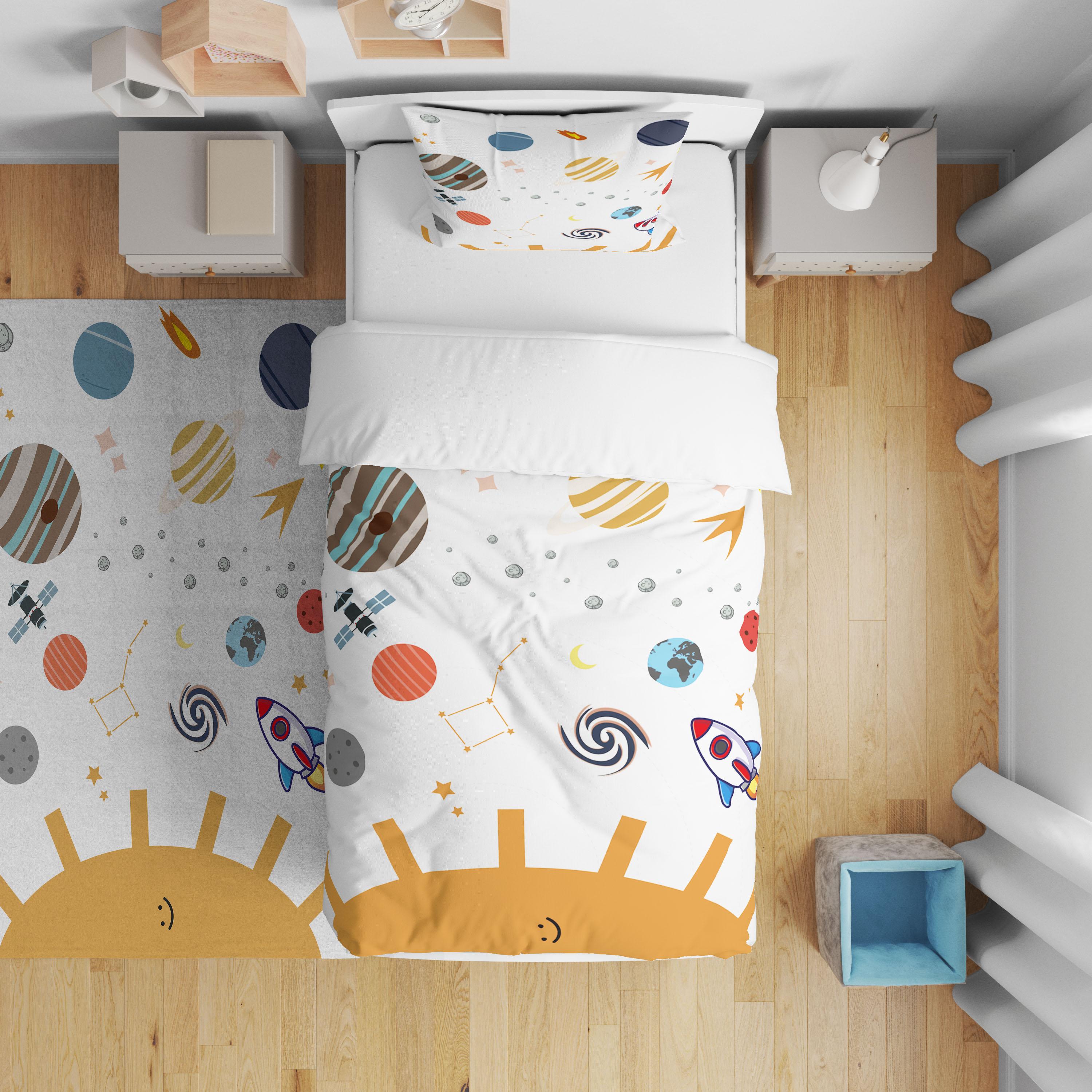 Minibabyrooms  Güneş ve Gezegenler Desenli Nevresim Takımı