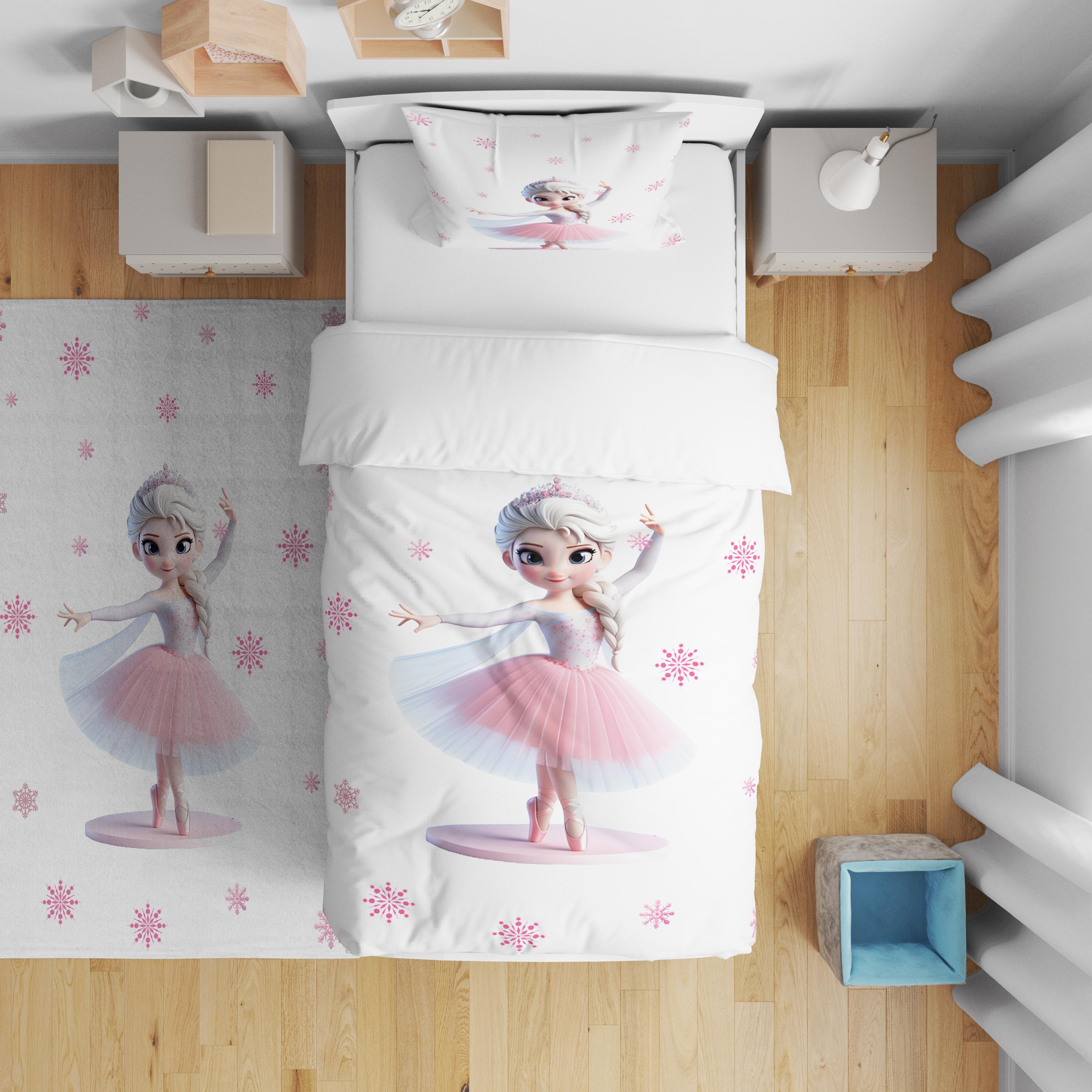 Minibabyrooms  Balerin Elsa Desenli Nevresim Takımı