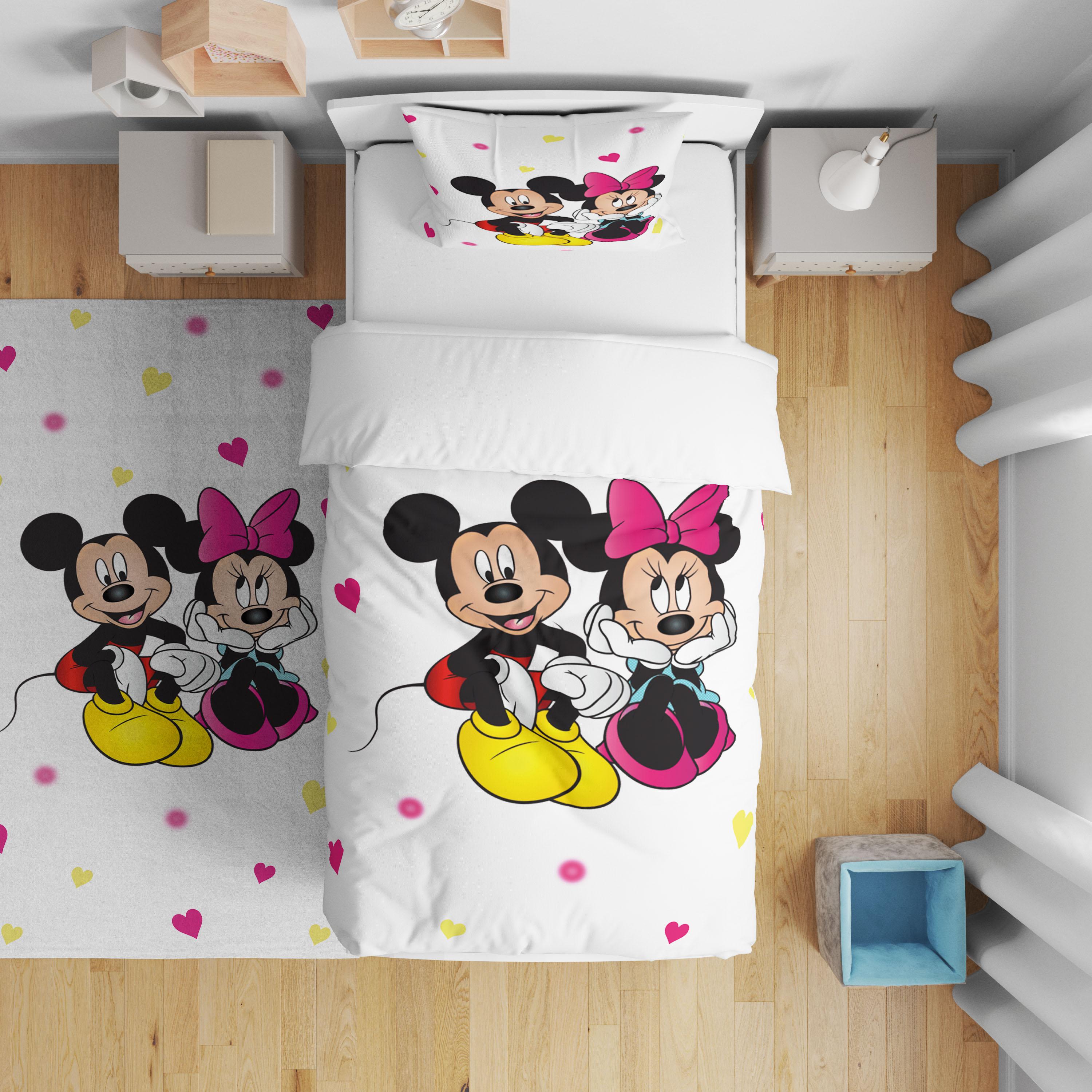 Minibabyrooms  Micky Mause Miny Mause Desenli Nevresim Takımı