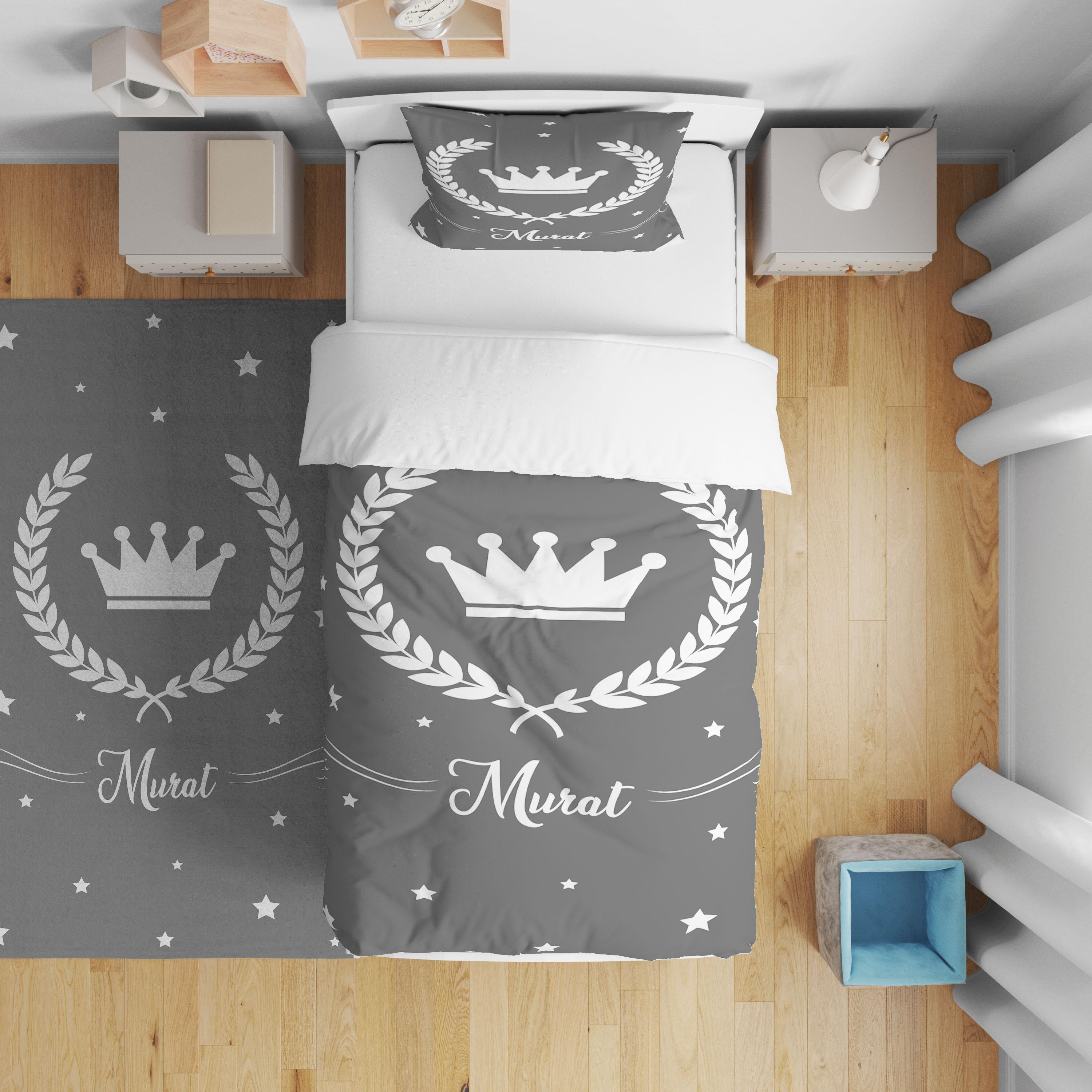 Minibabyrooms  Kral Tacı ve Yıldızlar Desenli Nevresim Takımı