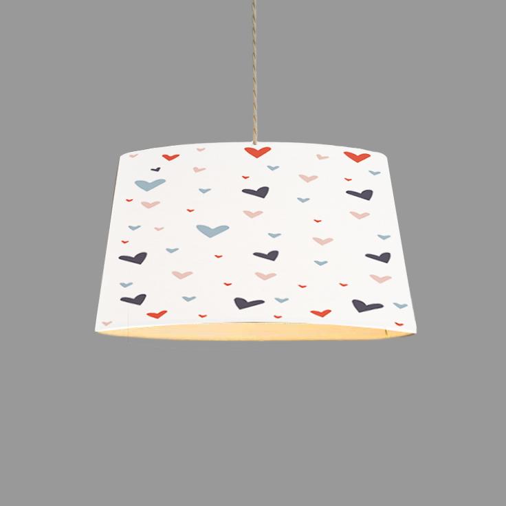 Minibabyroom Seksek ve Renkli Kalplar Temalı Çocuk Odası Sarkıt Avize